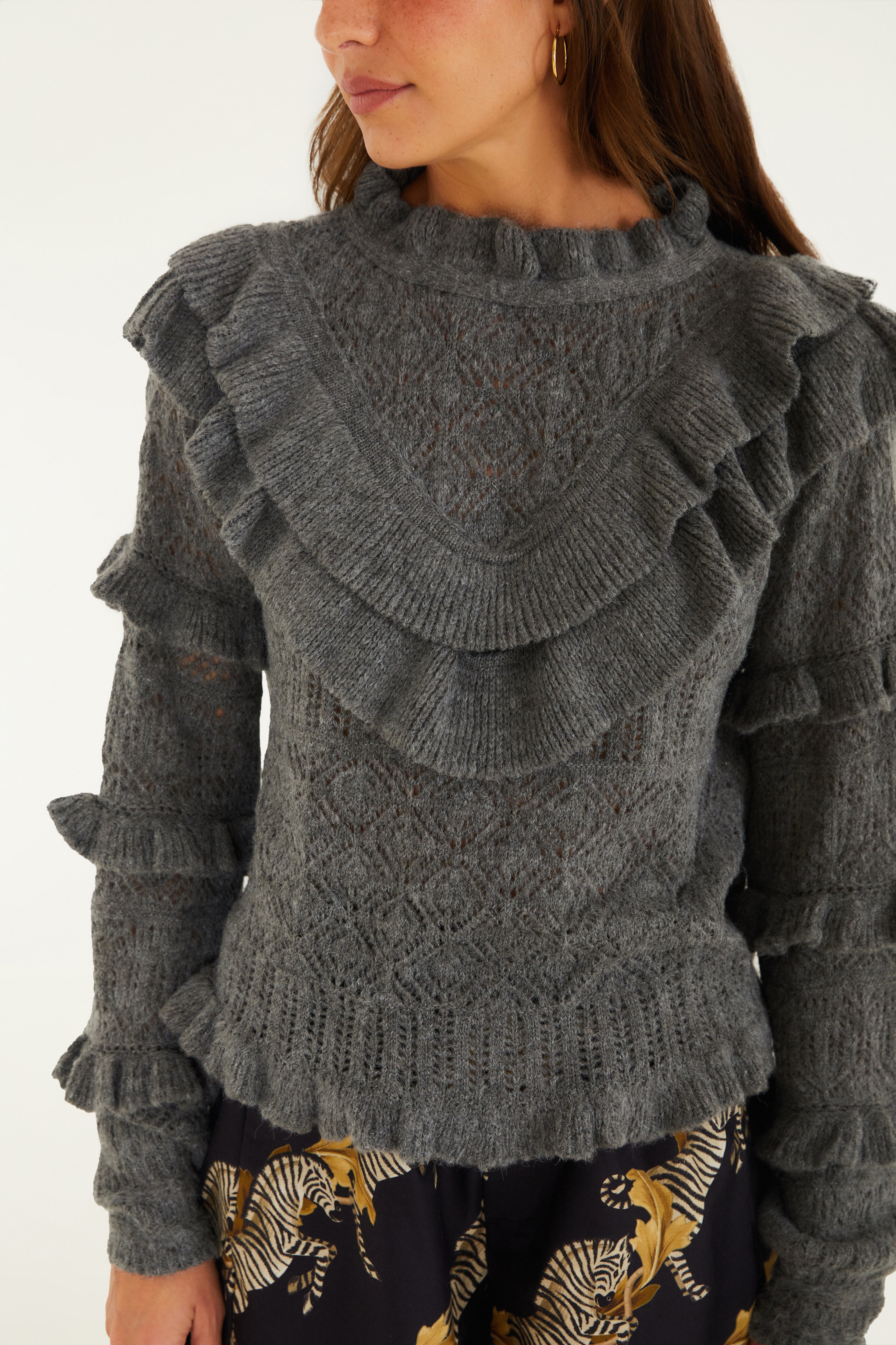 Pull Tricot Romântico Mescla
