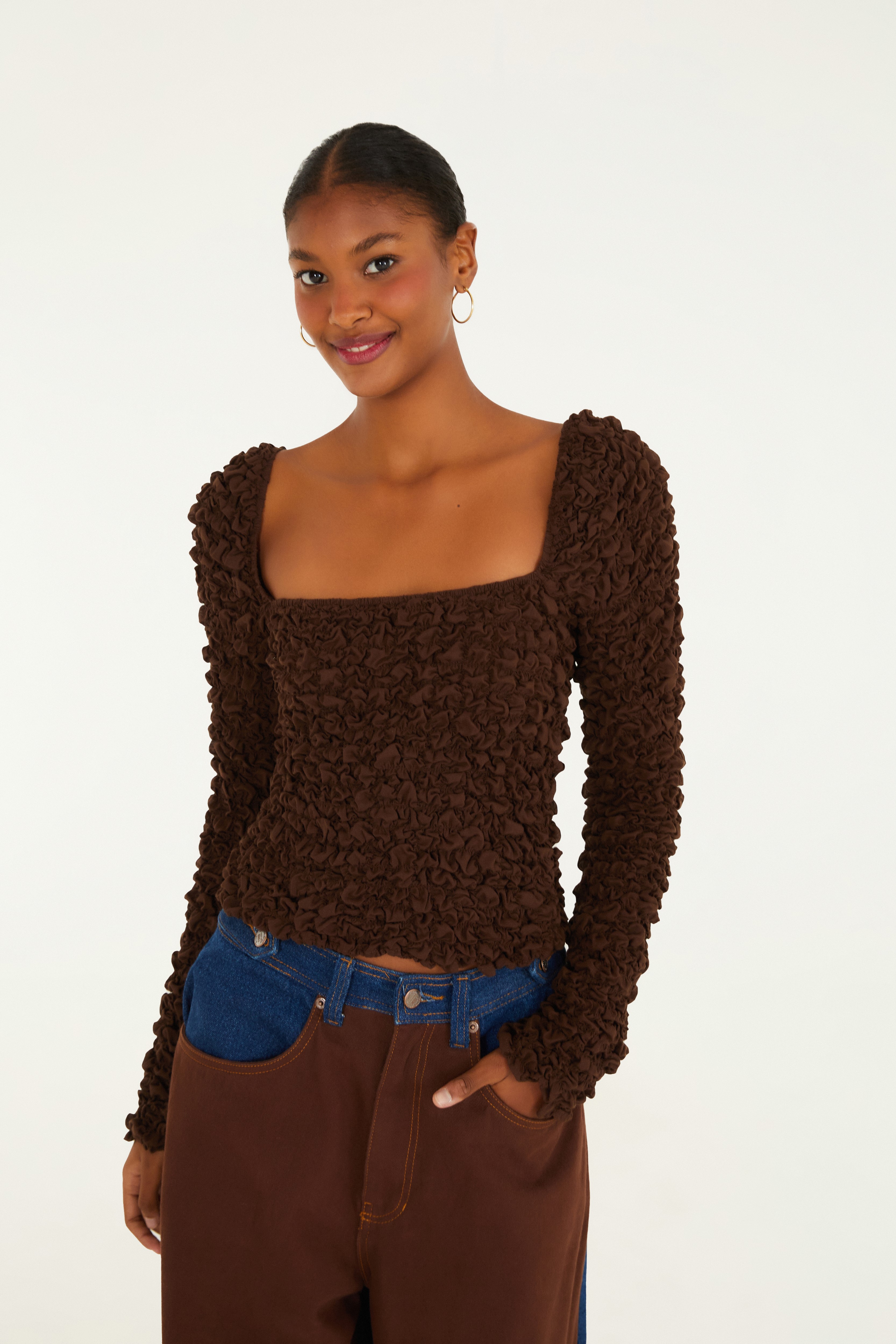 Blusa Lastex Mangas