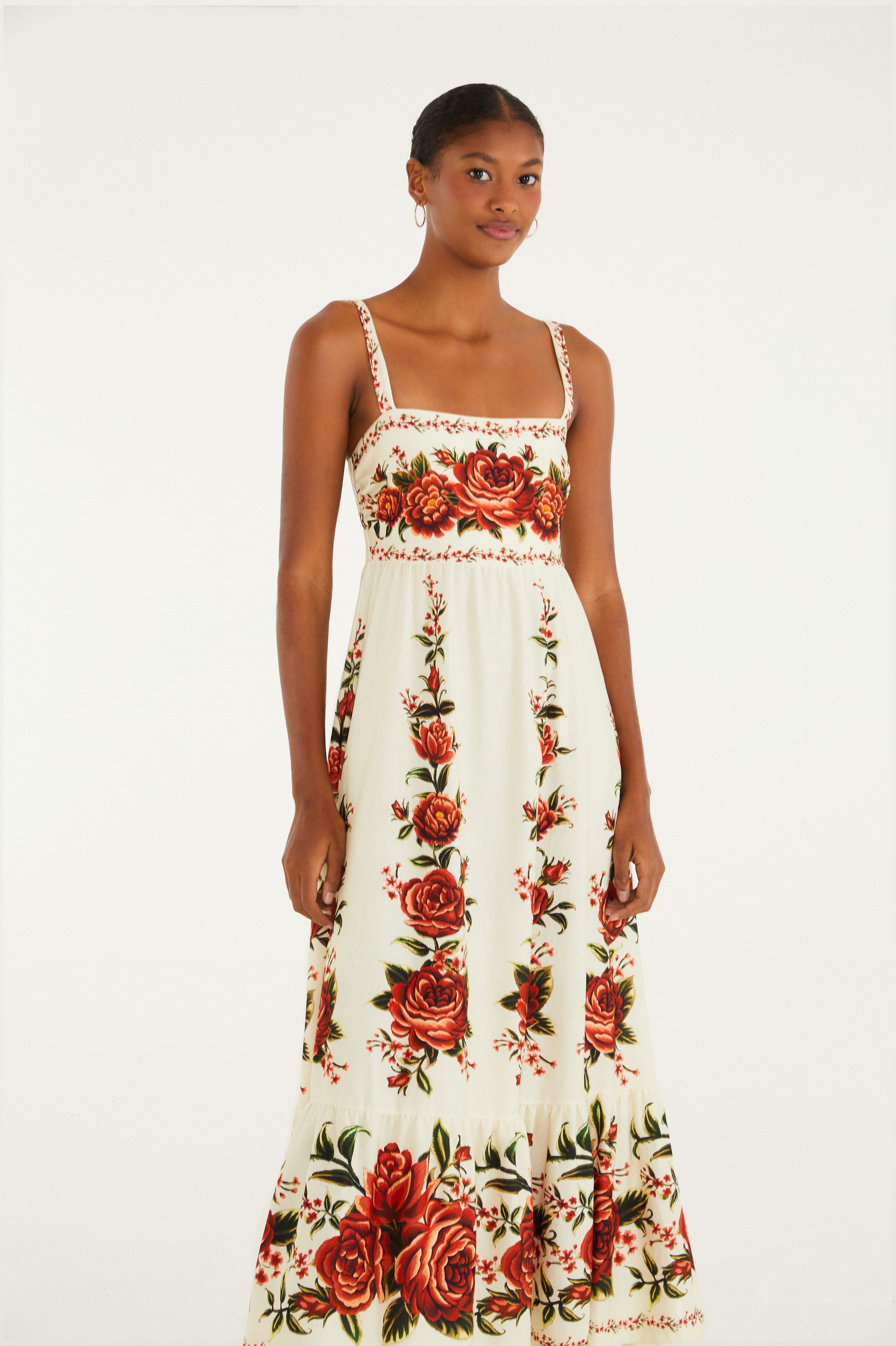 Vestido Cropped Estampado Rosália