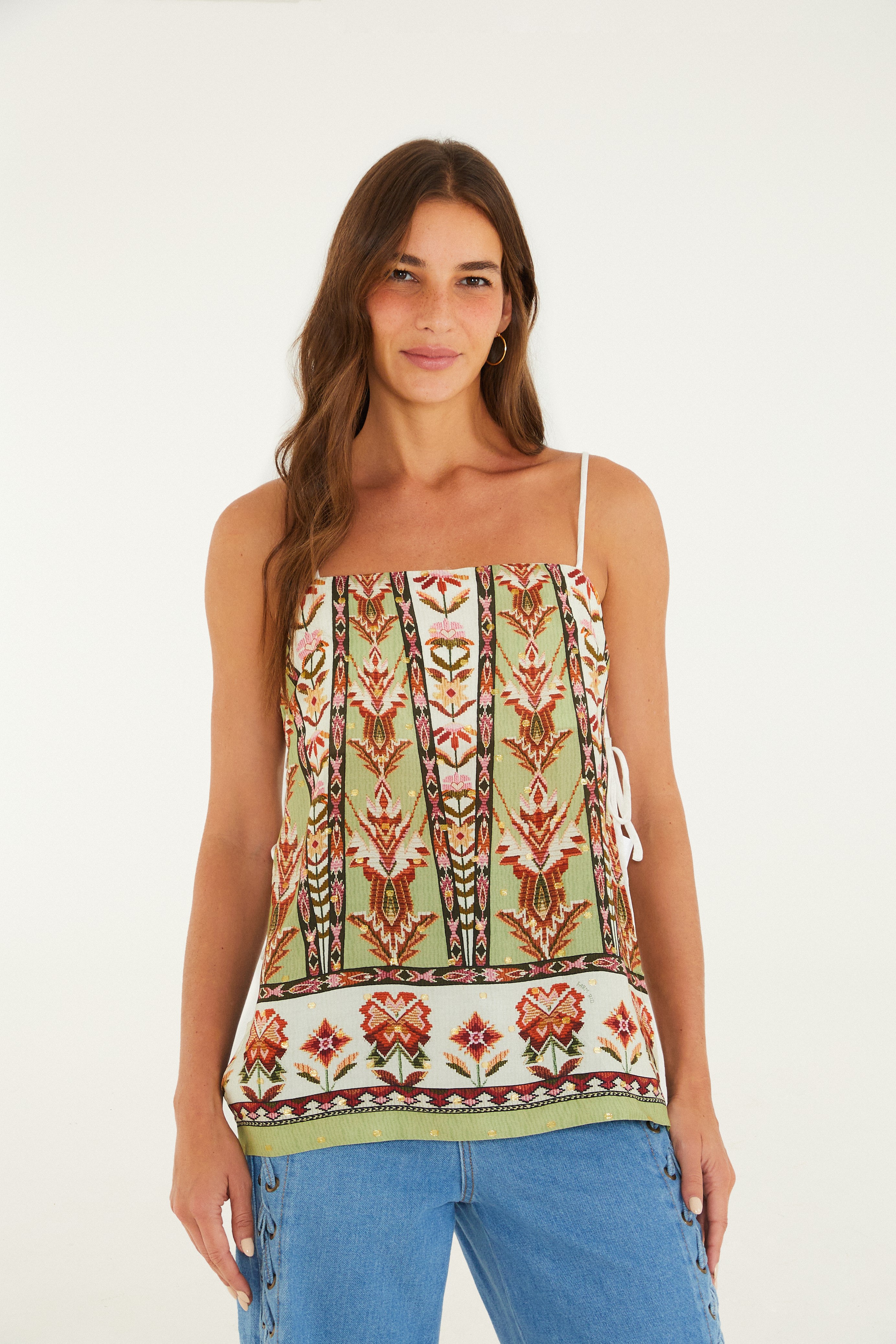 Blusa Estampada Tapete De Cor