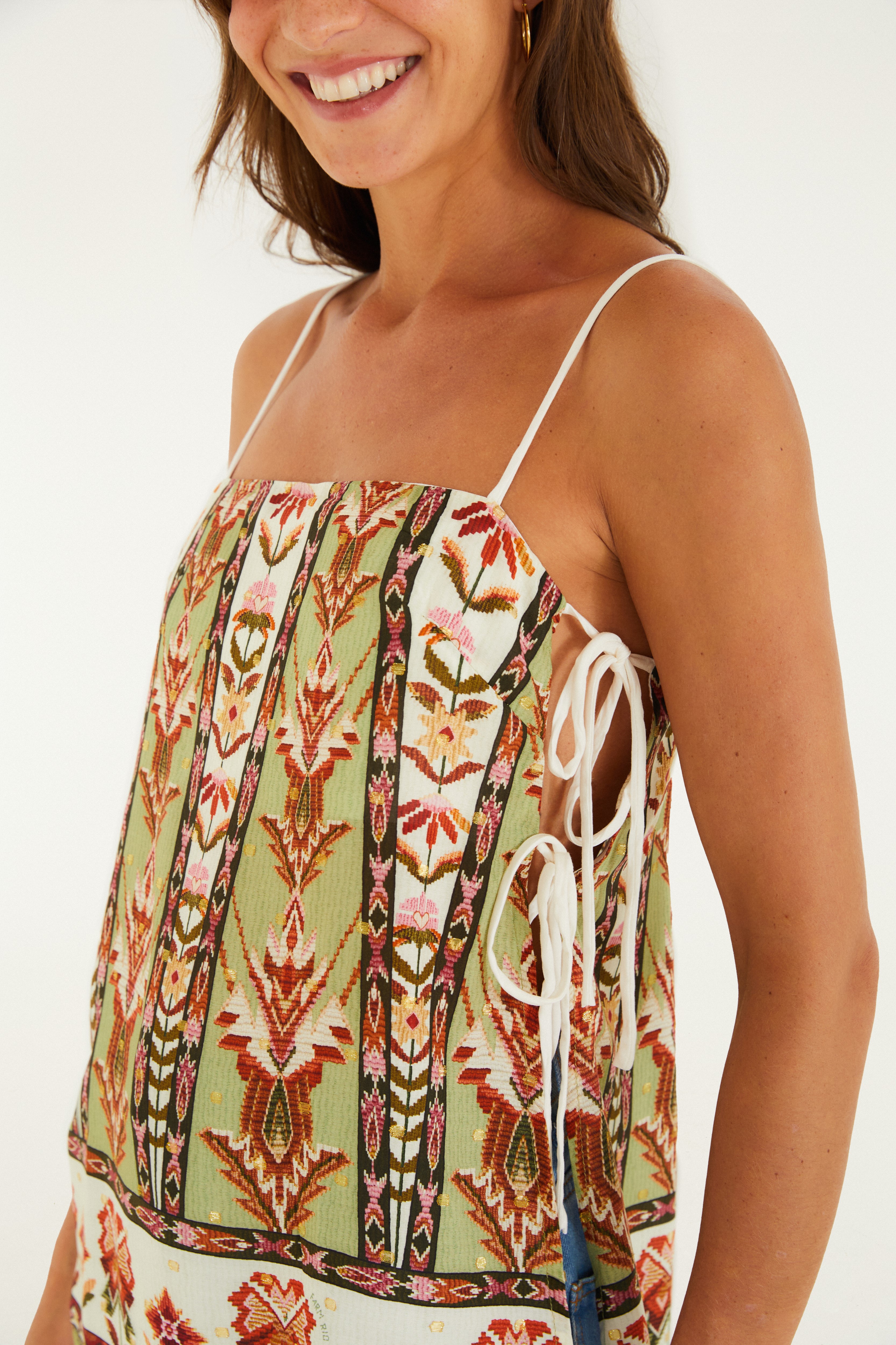 Blusa Estampada Tapete De Cor