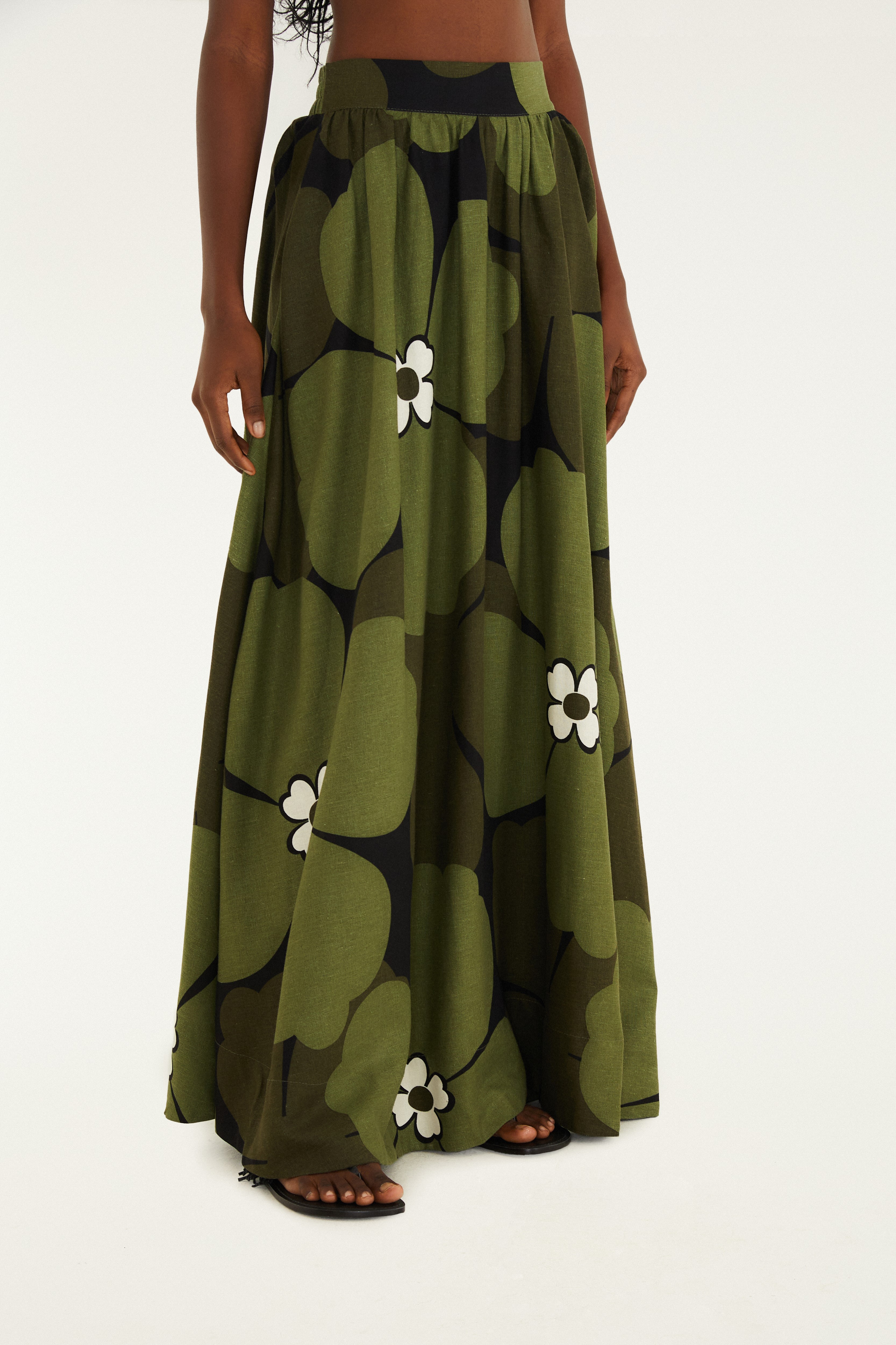 Saia Estampada Flor Bela