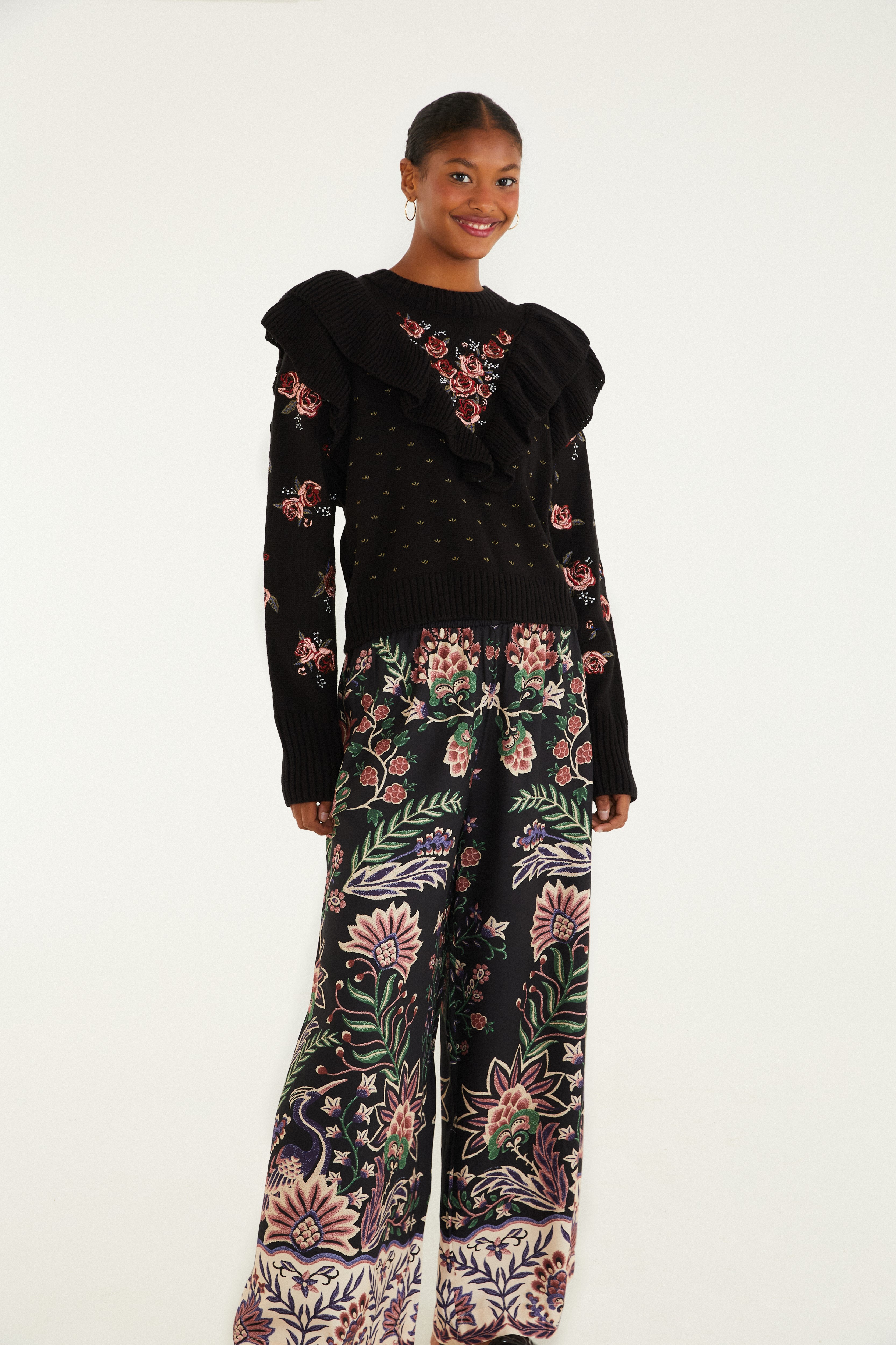 Calça Estampada Jardim Maravilhoso