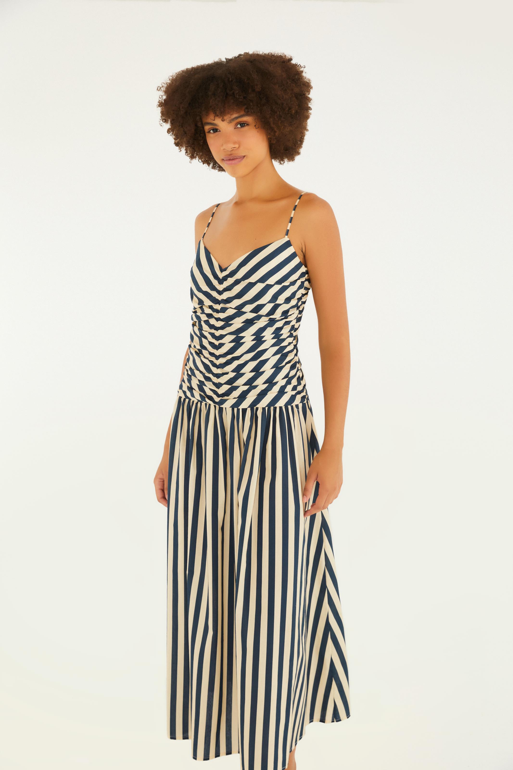 Vestido Franzido Listra