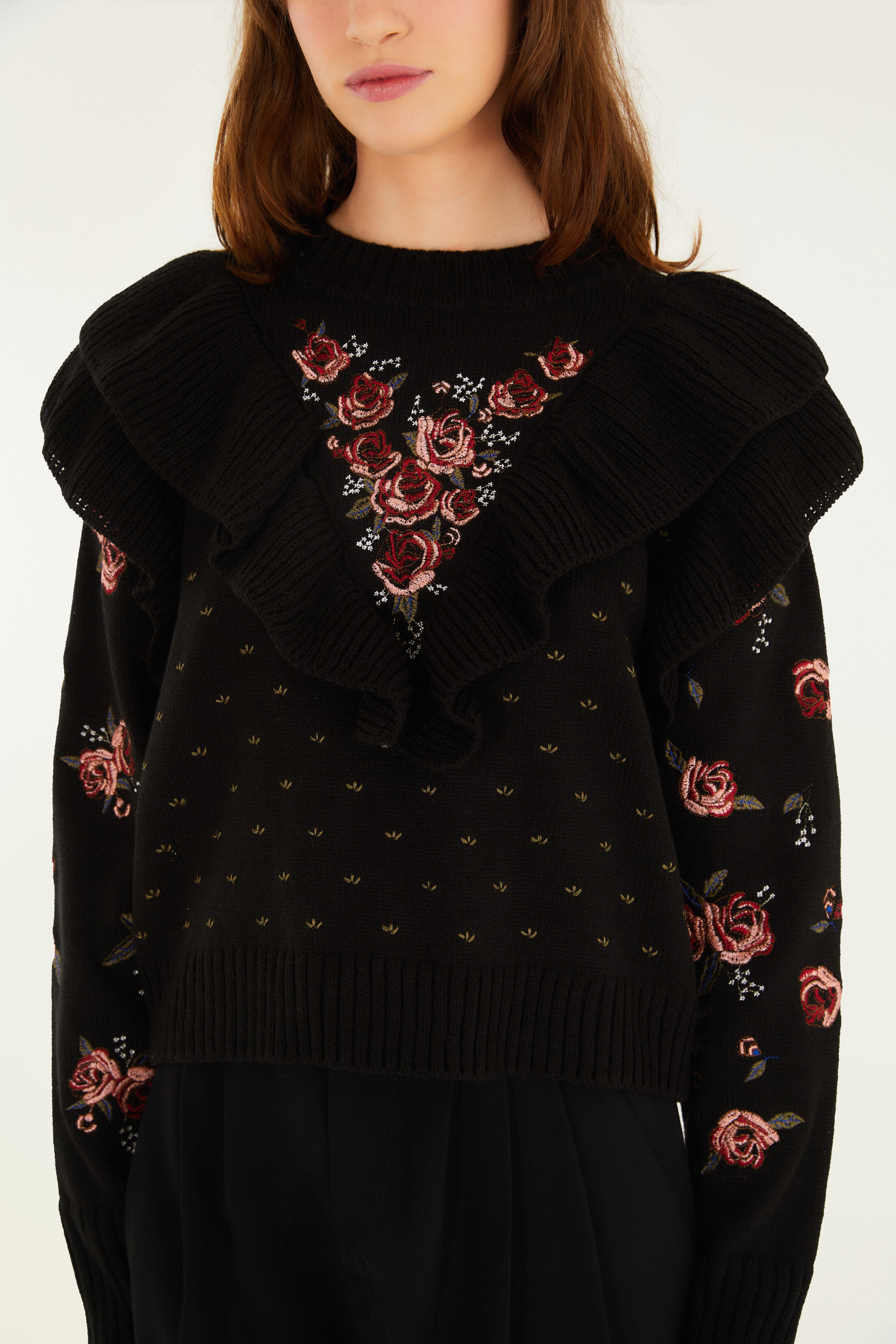Pull Tricot Babado Rosália