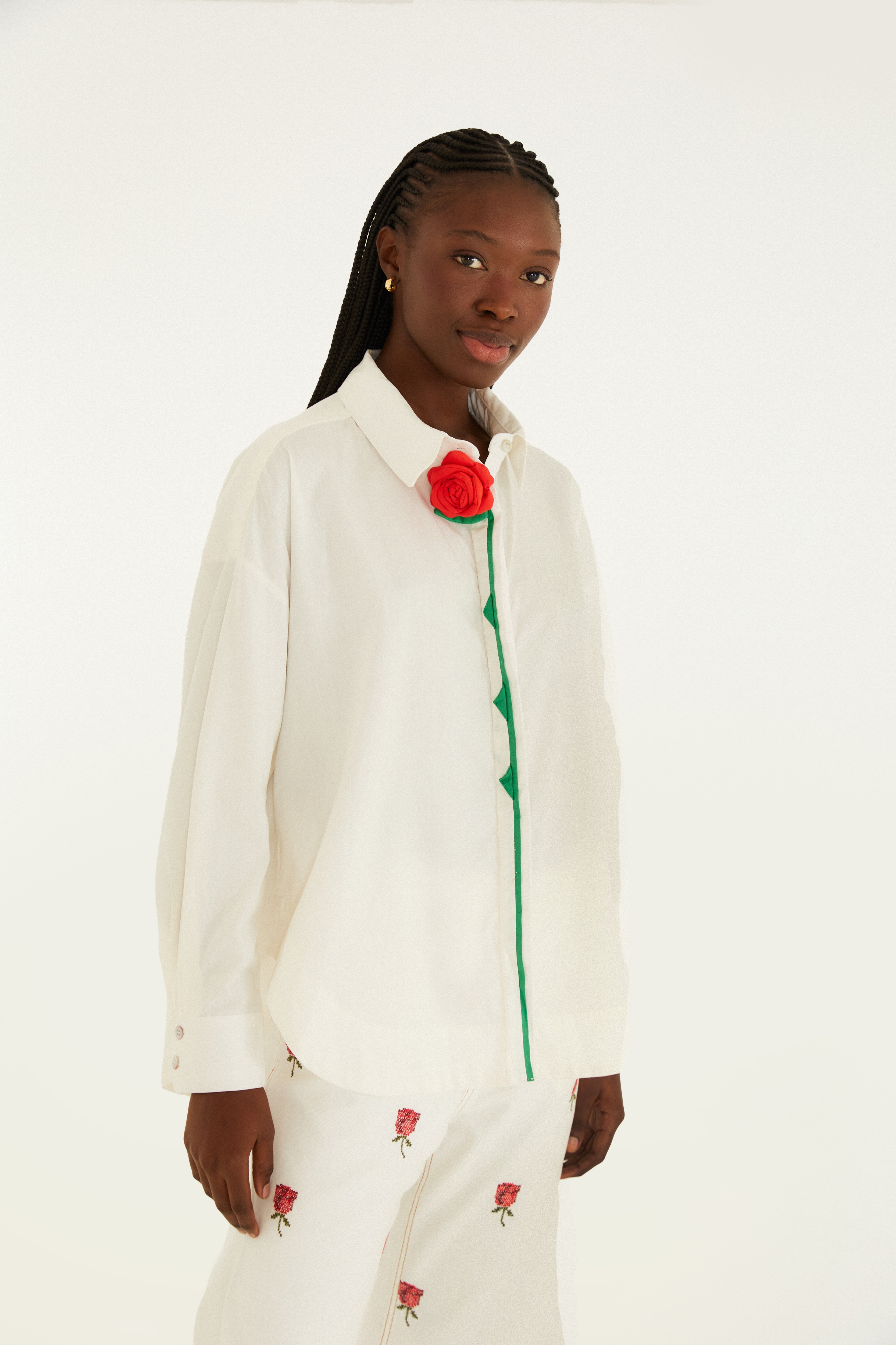 Camisa Artesanal Flor Rosália