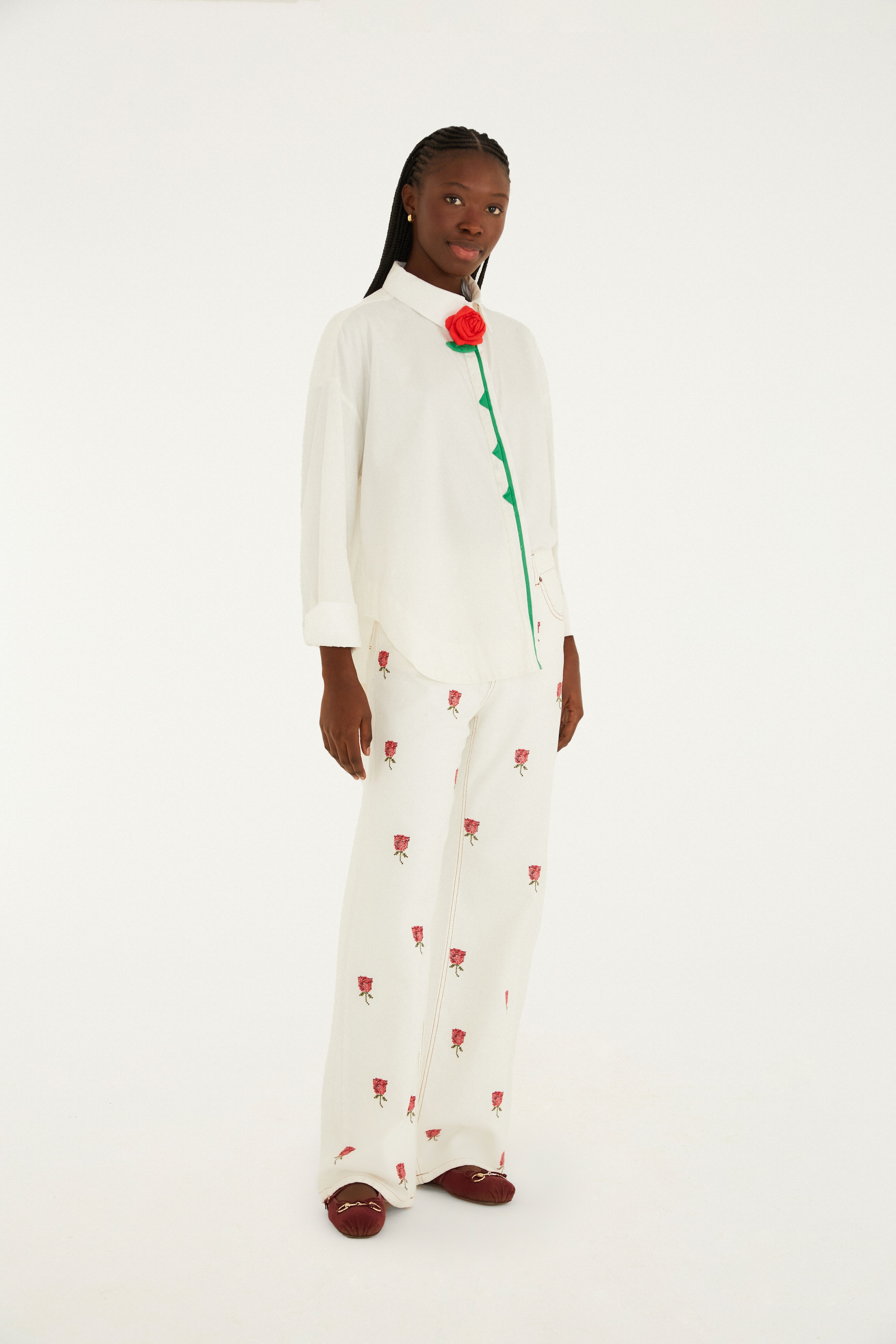 Camisa Artesanal Flor Rosália
