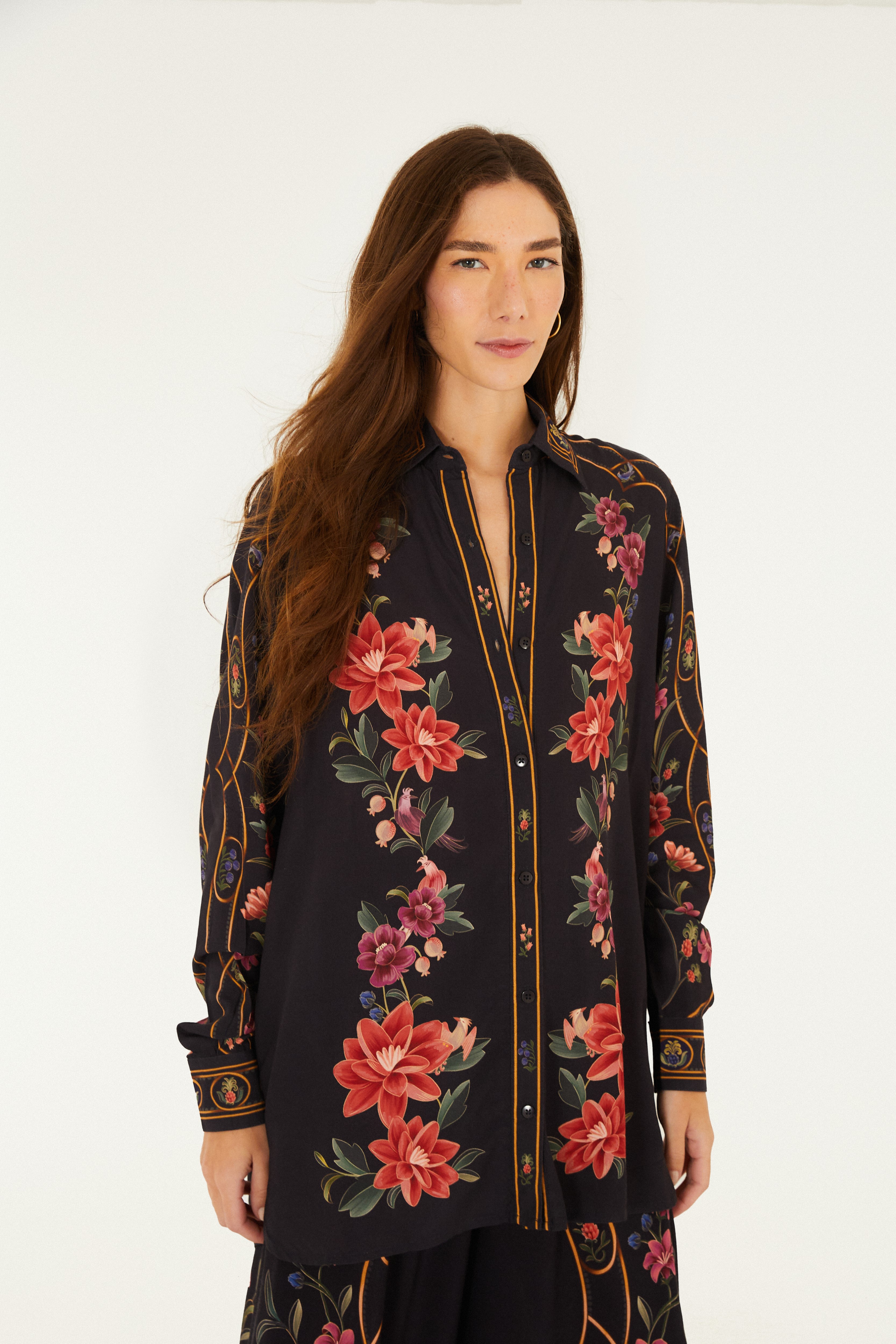 Camisa Estampada Floral Belle