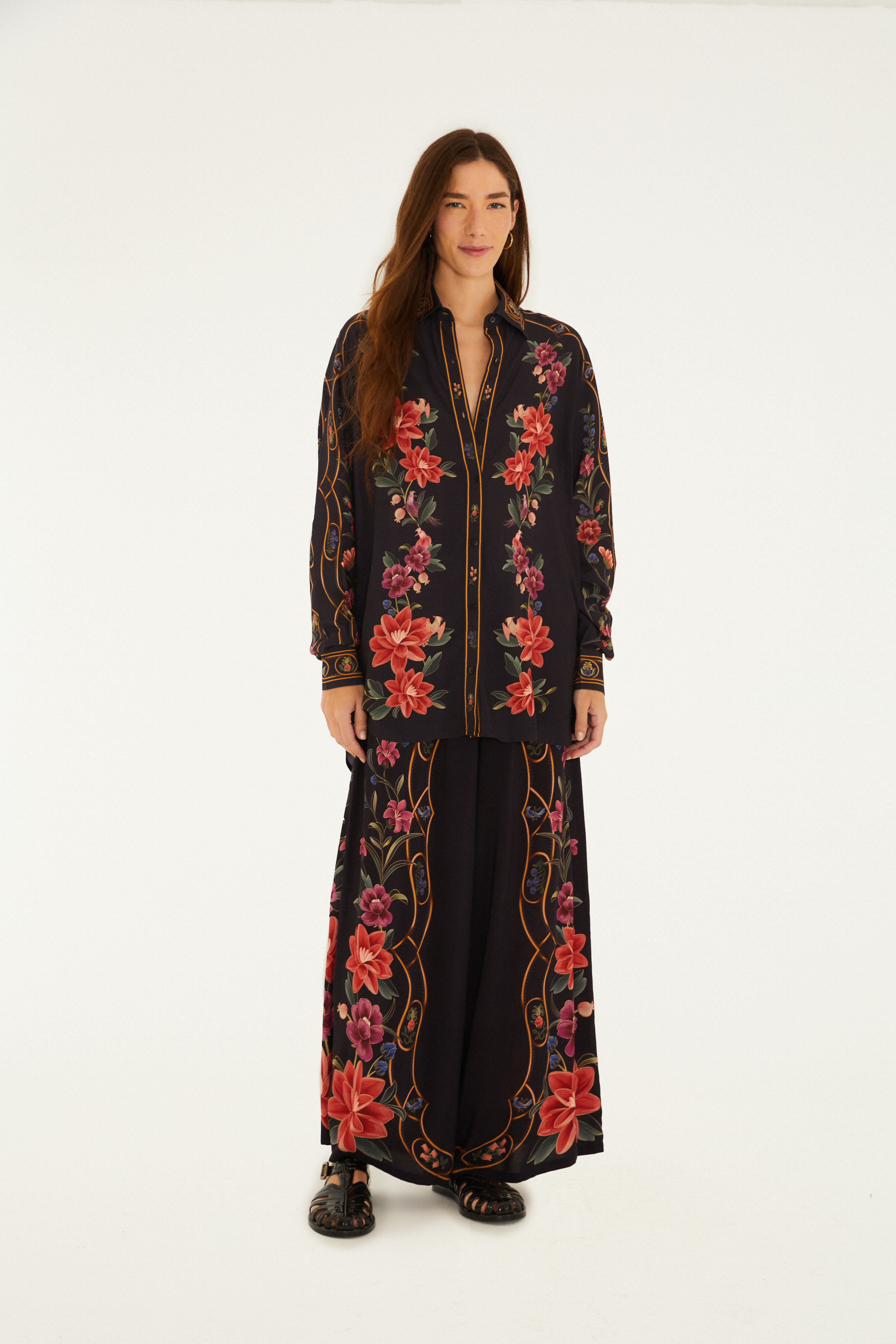 Camisa Estampada Floral Belle