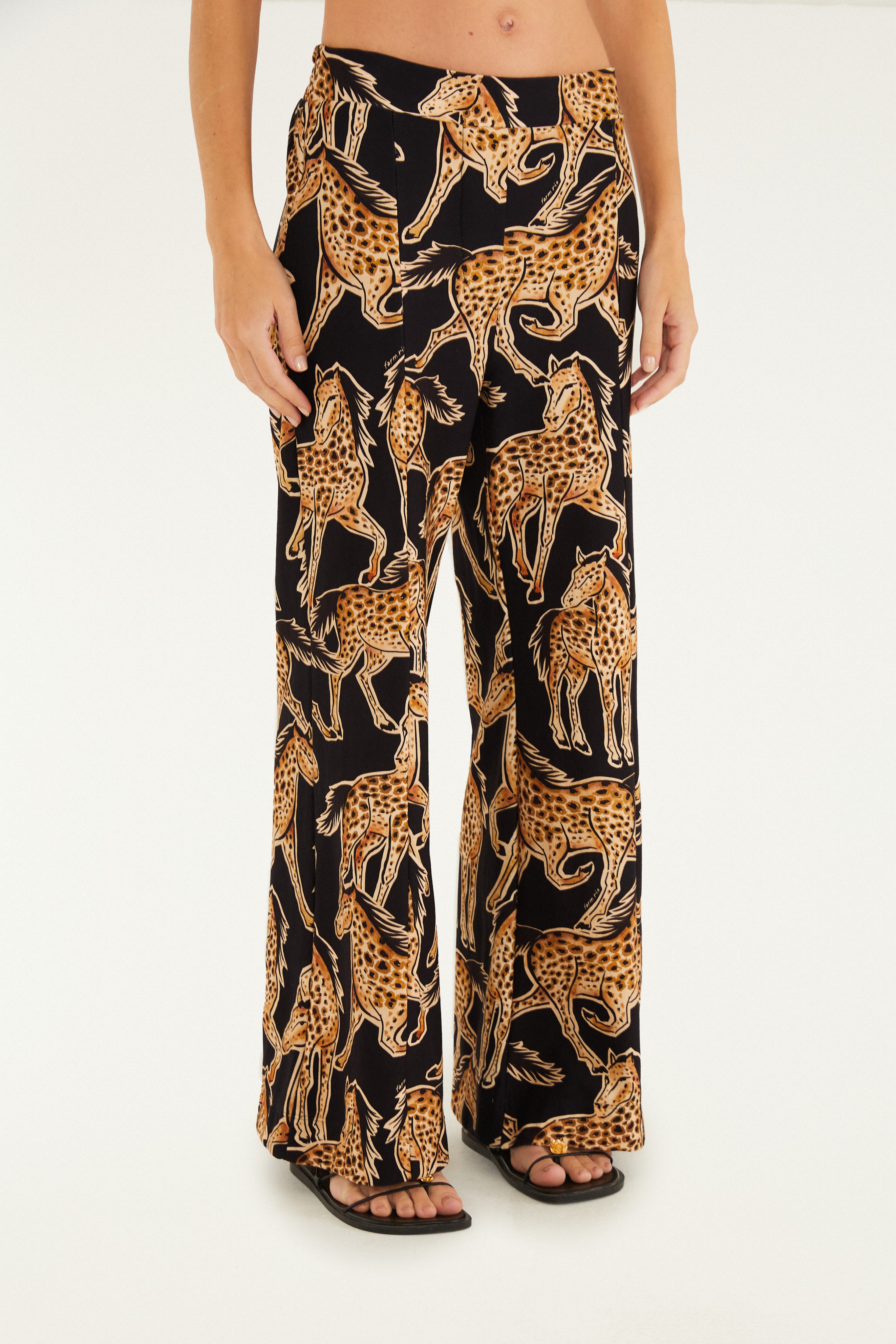 Calça Moletom Estampada Cavalo Onça