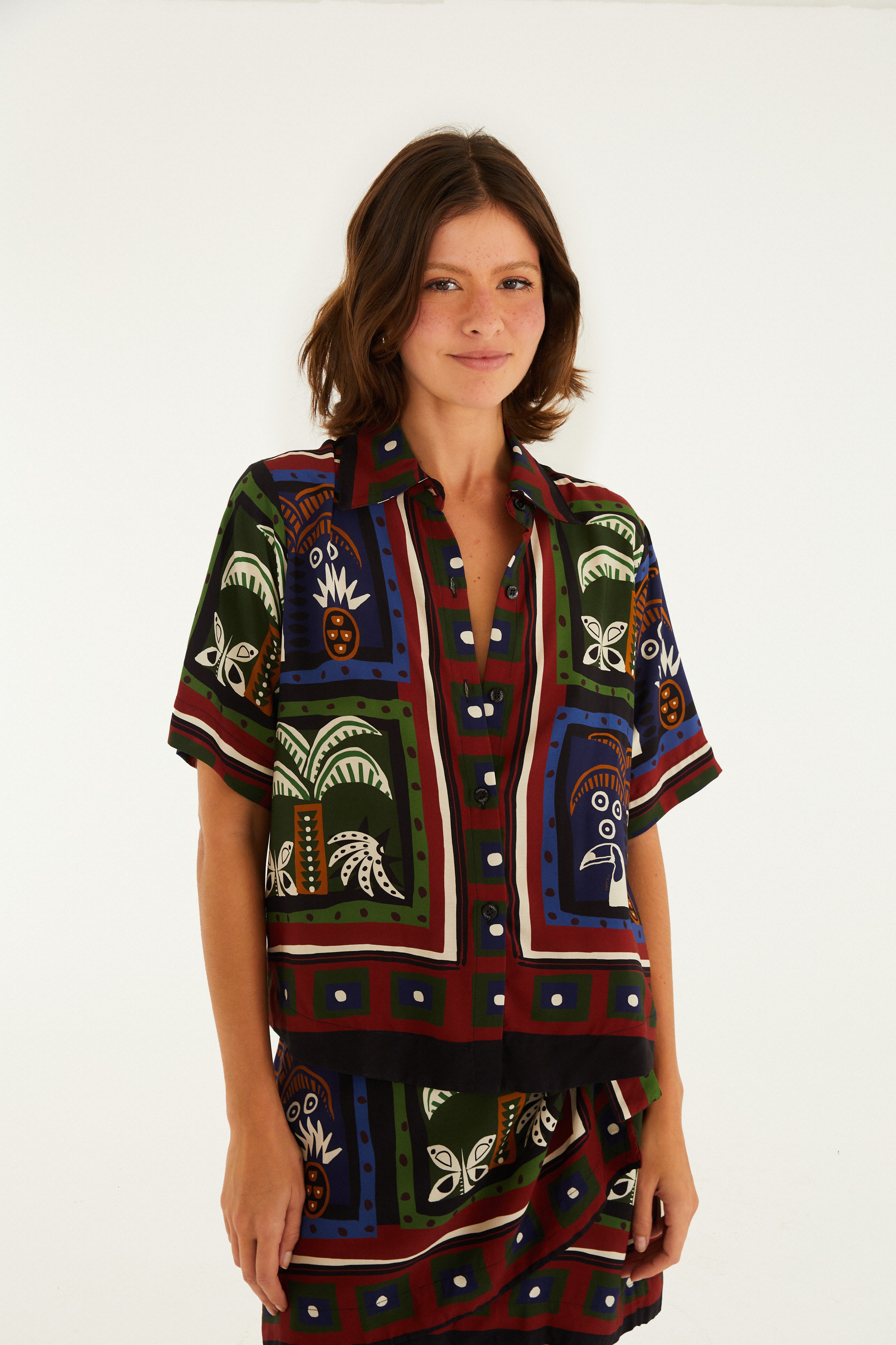 Kimono Estampado Lenço Tropi