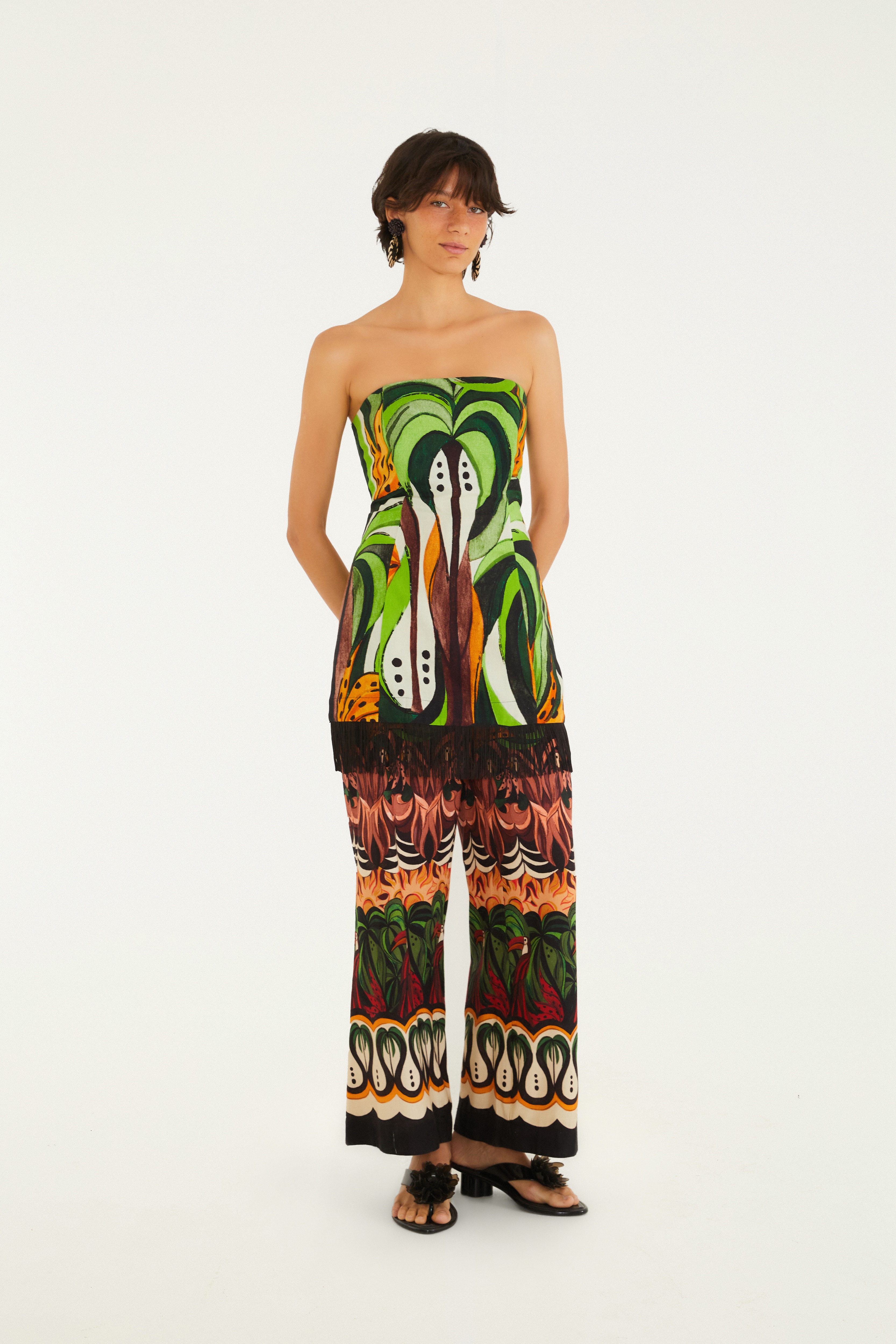 Túnica Estampada Floresta De Onda
