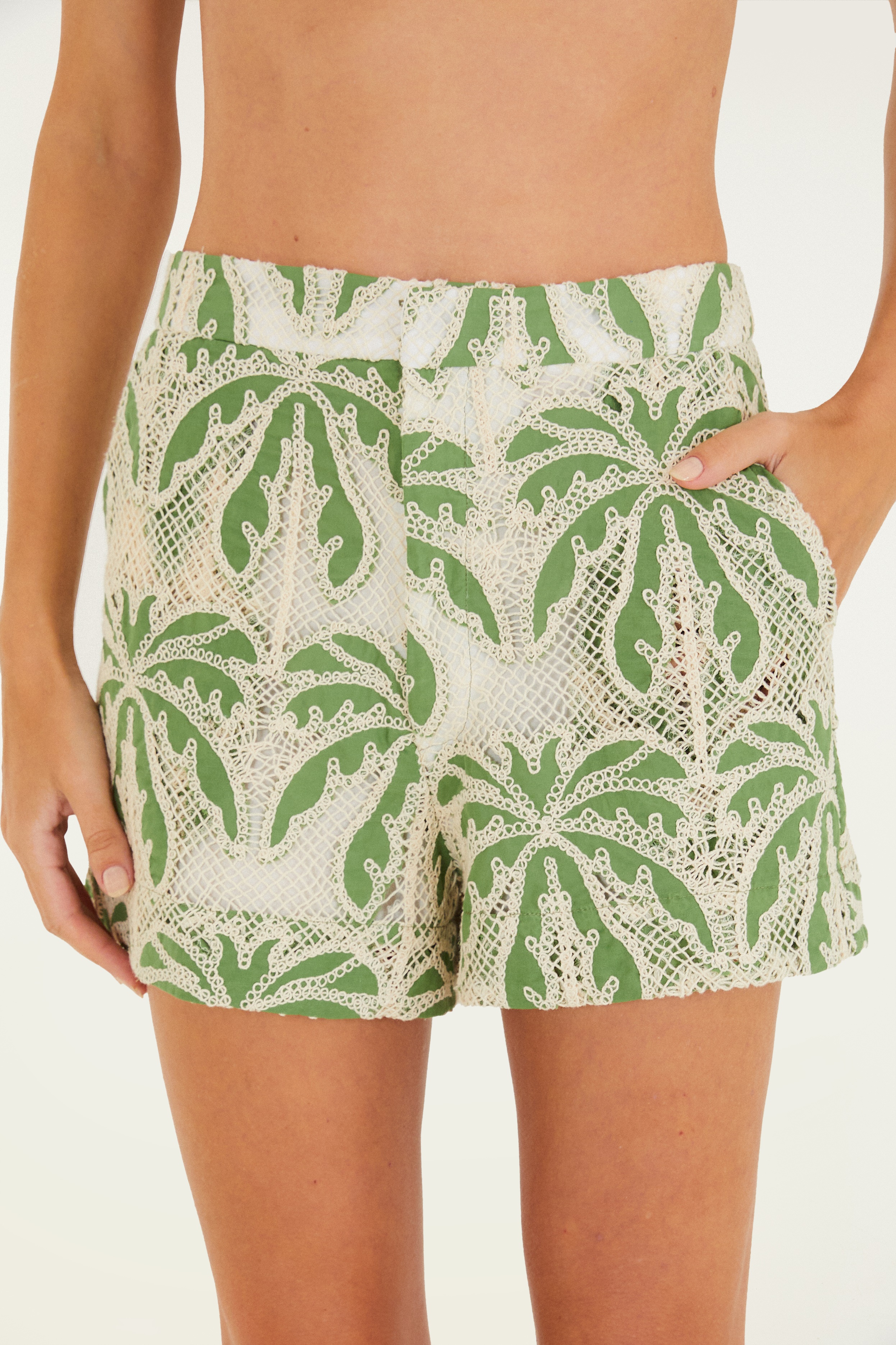 Bermuda Artesanal Flor De Cacto