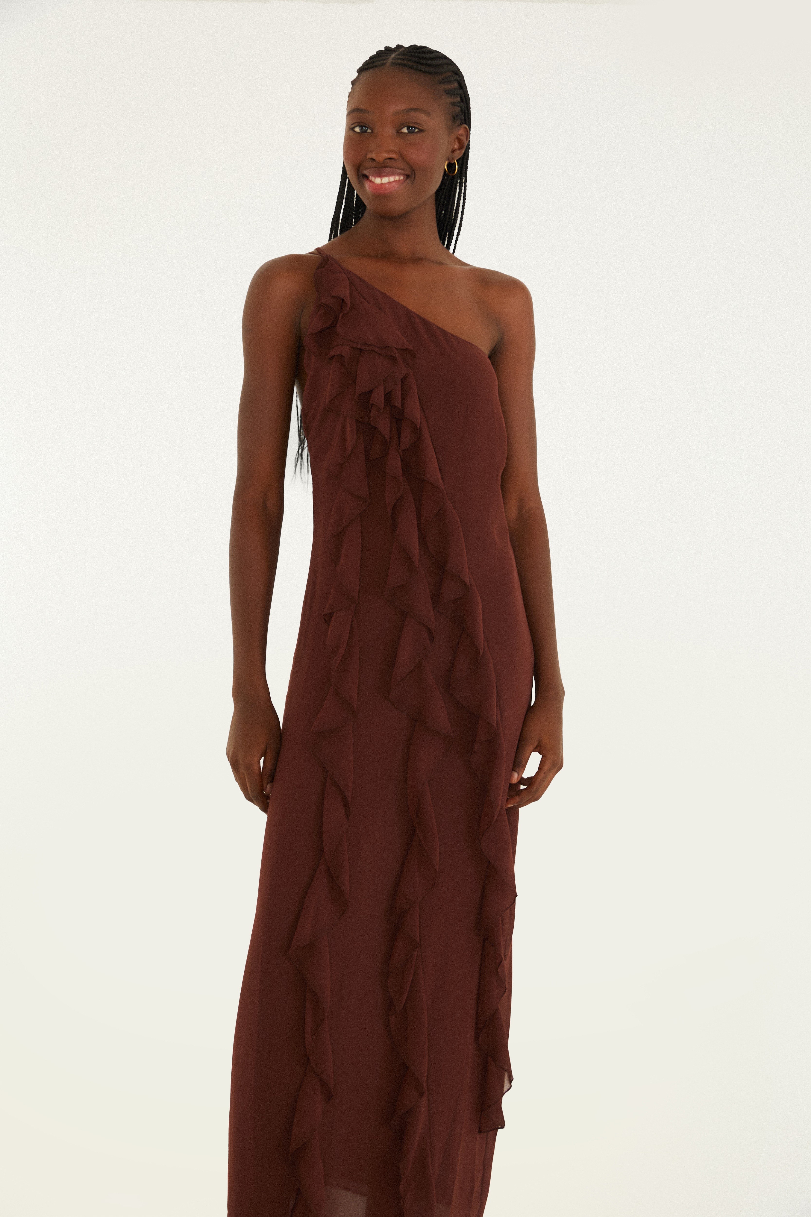 Vestido Longo Babados