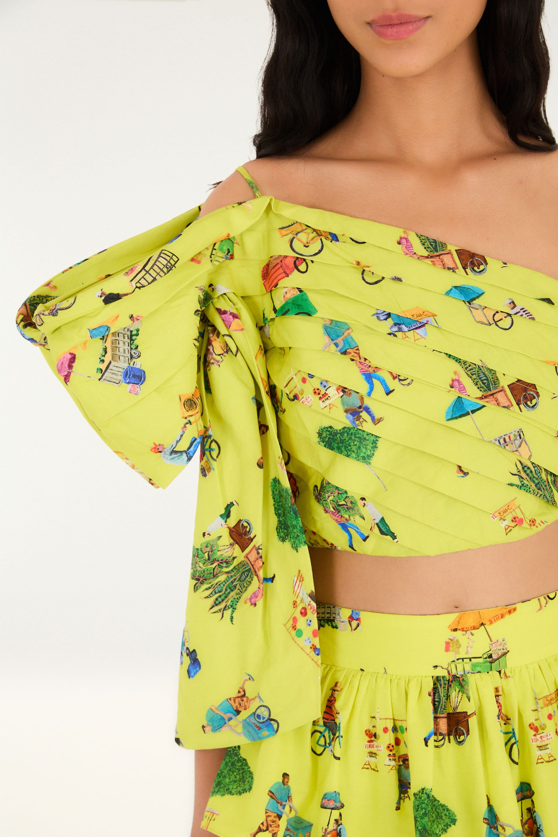 Blusa Laço Estampada Vidas Sobre Rodas