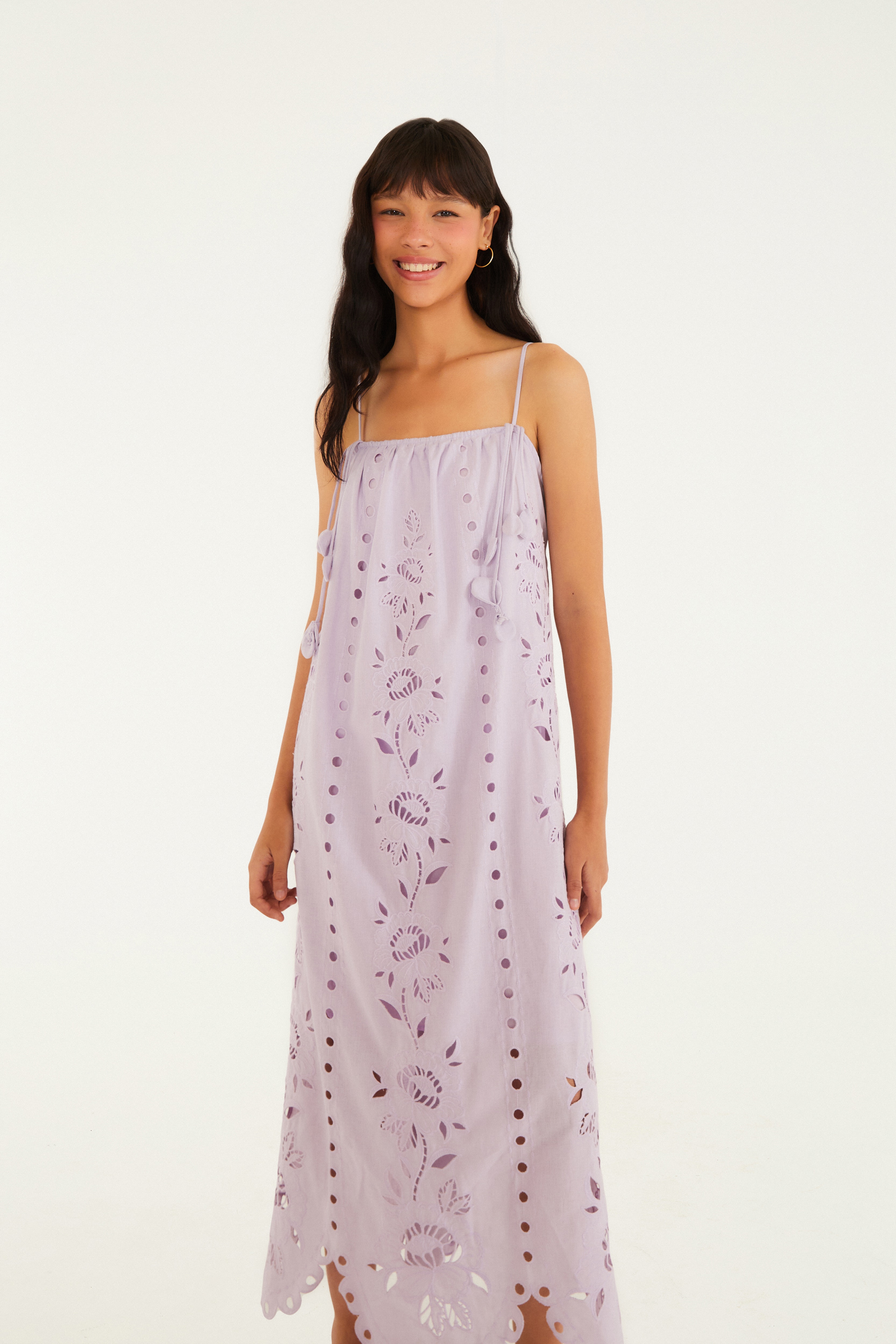 Vestido Bordado Artesanal Flores