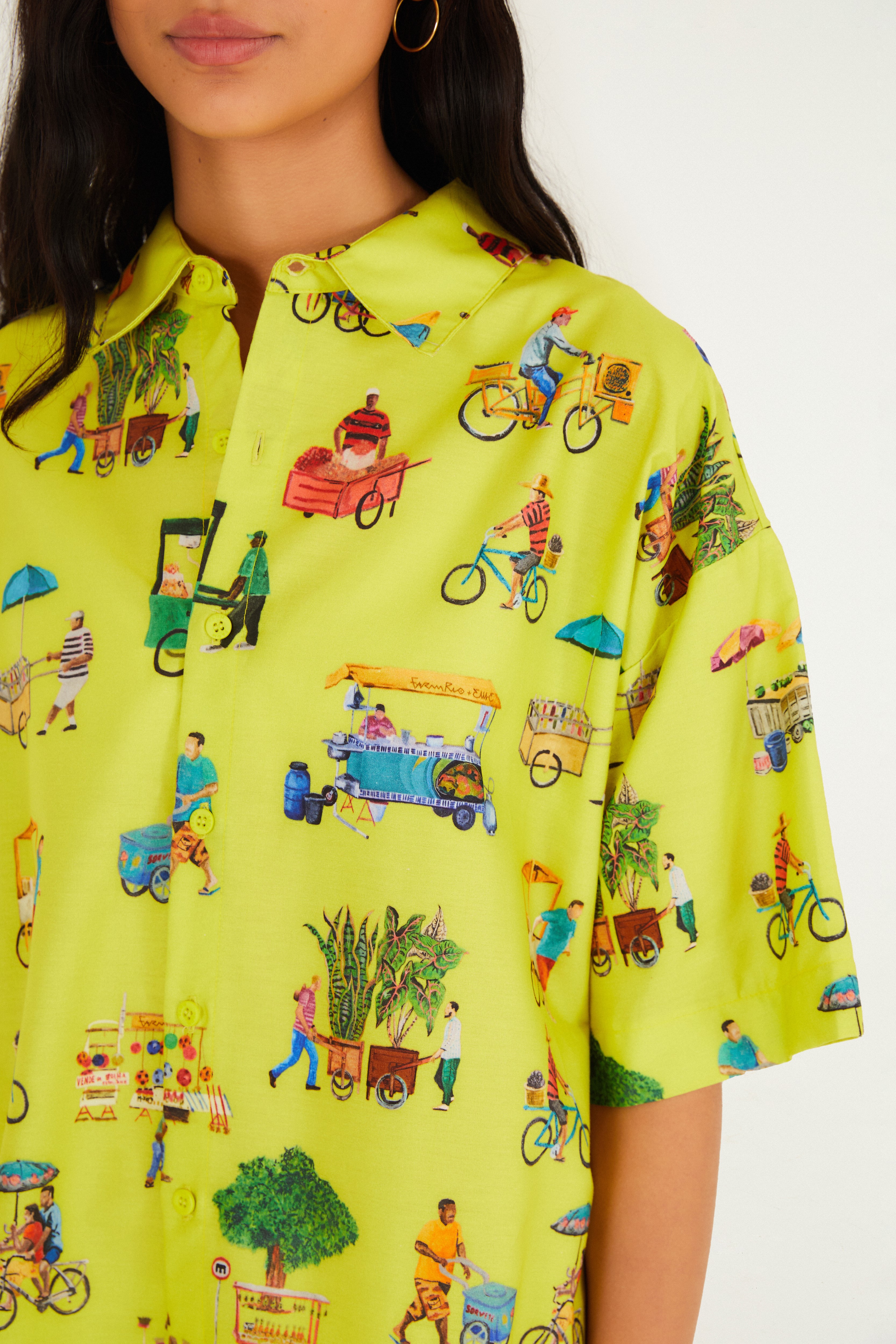 Camisa Uni Estampada Vidas Sobre Rodas