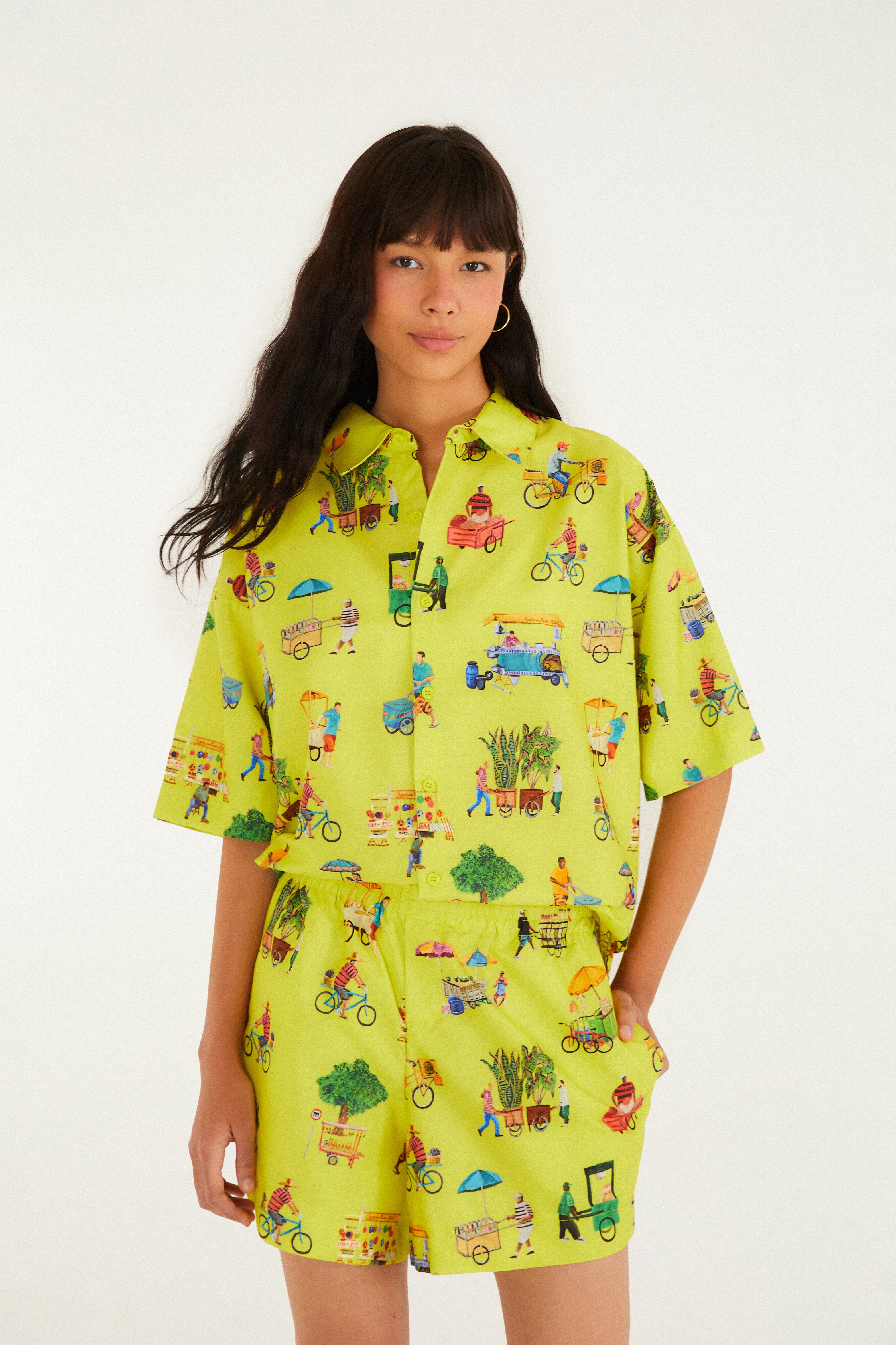 Short Estampado Vida Sobre Rodas