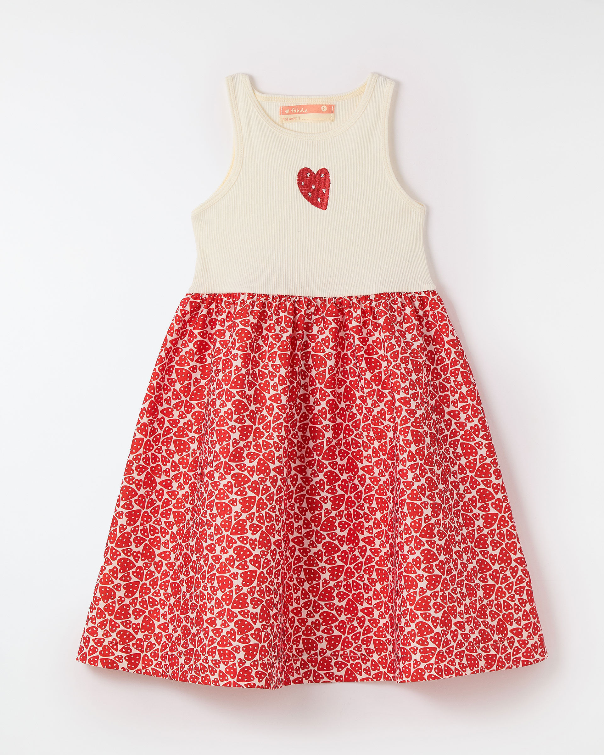 Vestido Rib Corazon Vermelho