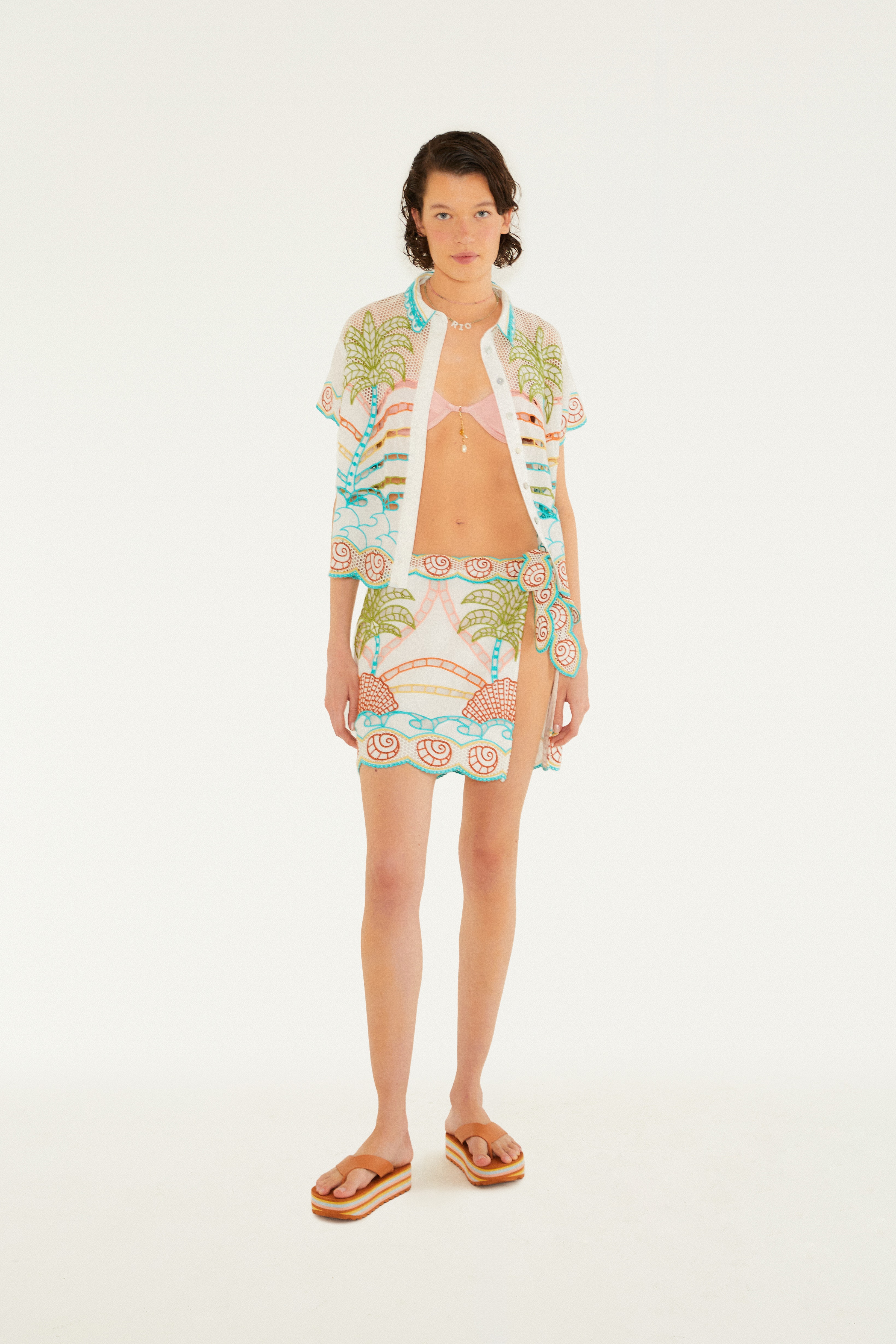 Camisa Richelieu Paisagem Carioca