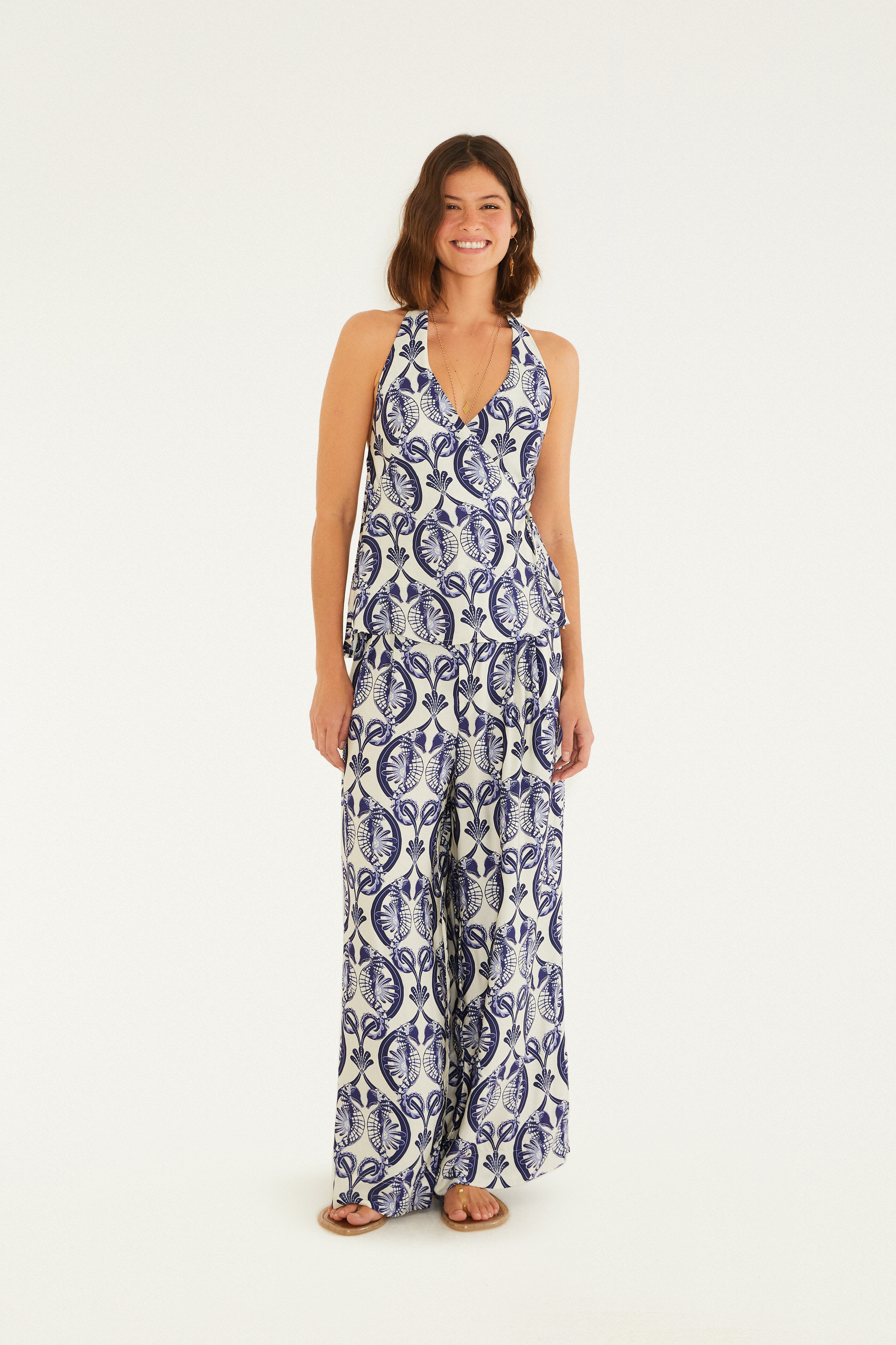 Calça Estampada Cavalos Marinhos