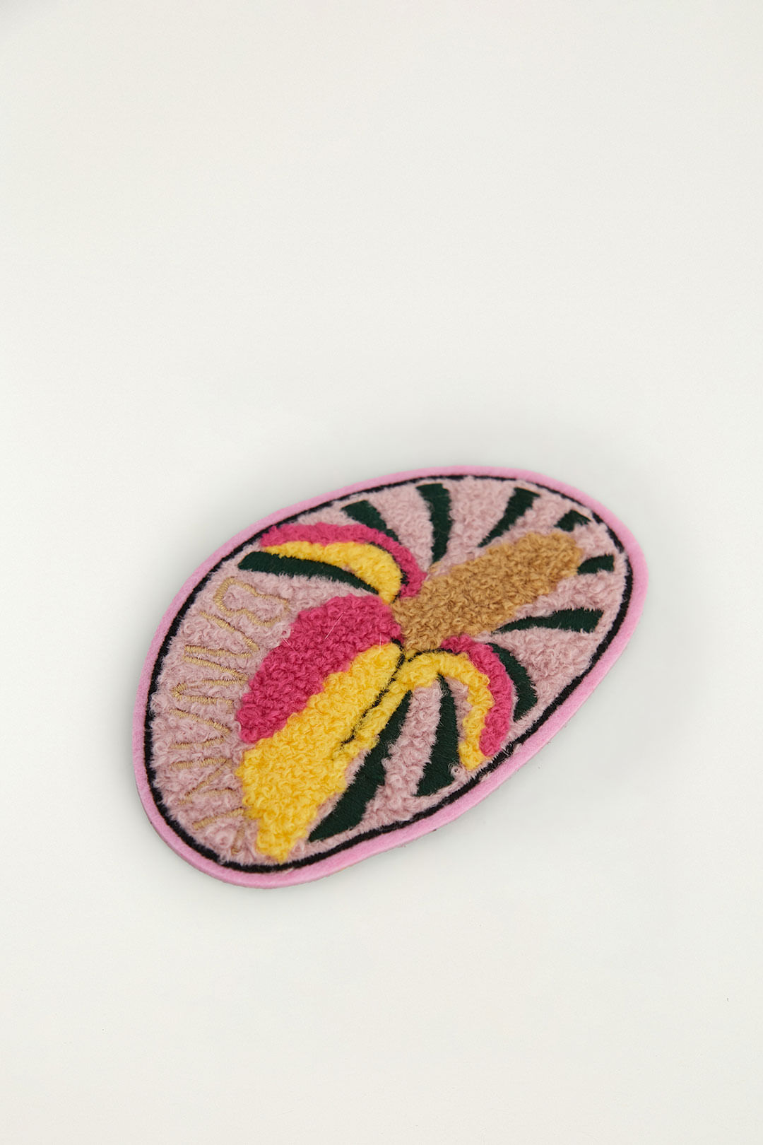 Patch Banana Selo Rosa
