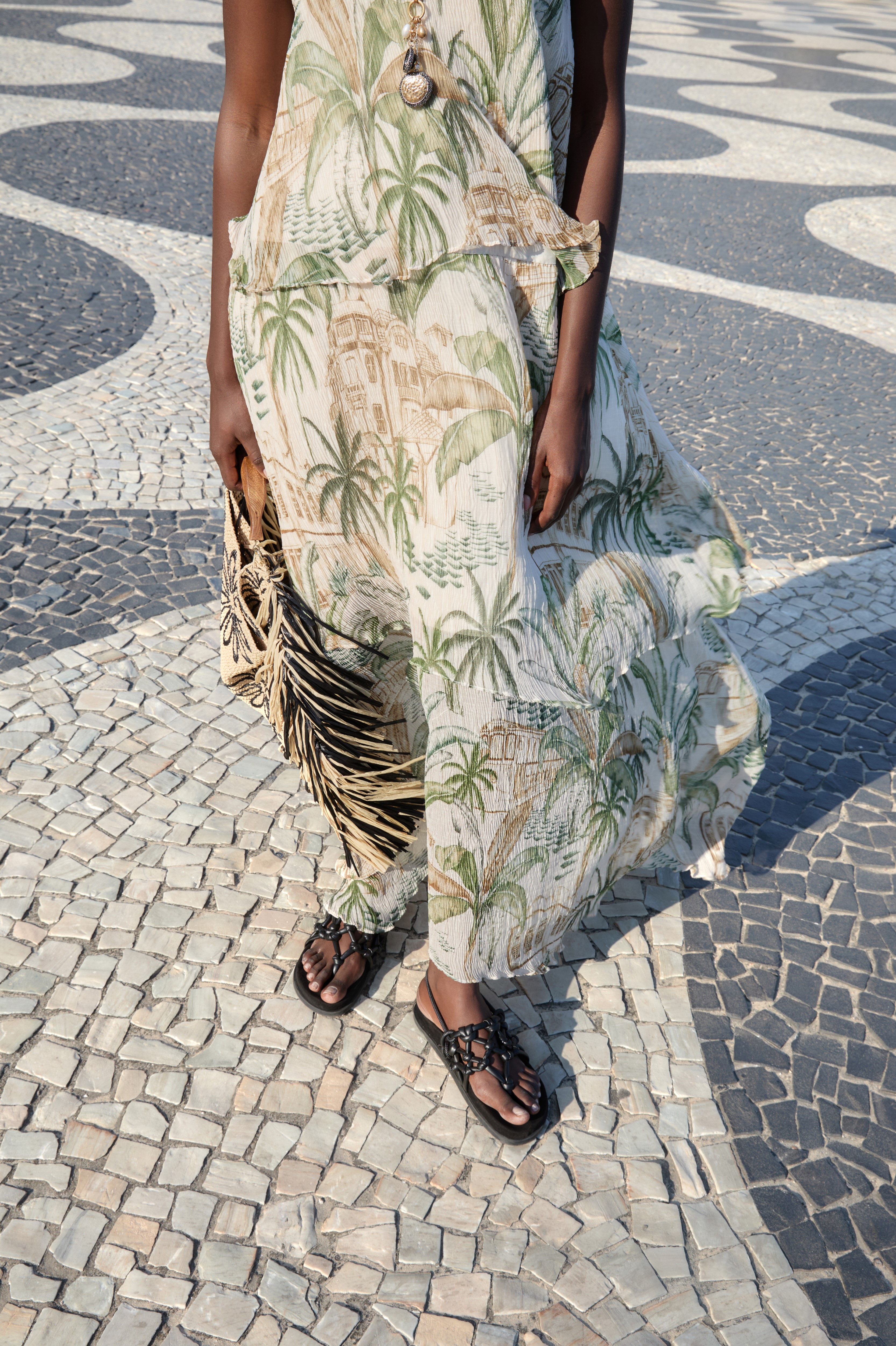 Vestido Pontas Estampado Teresa