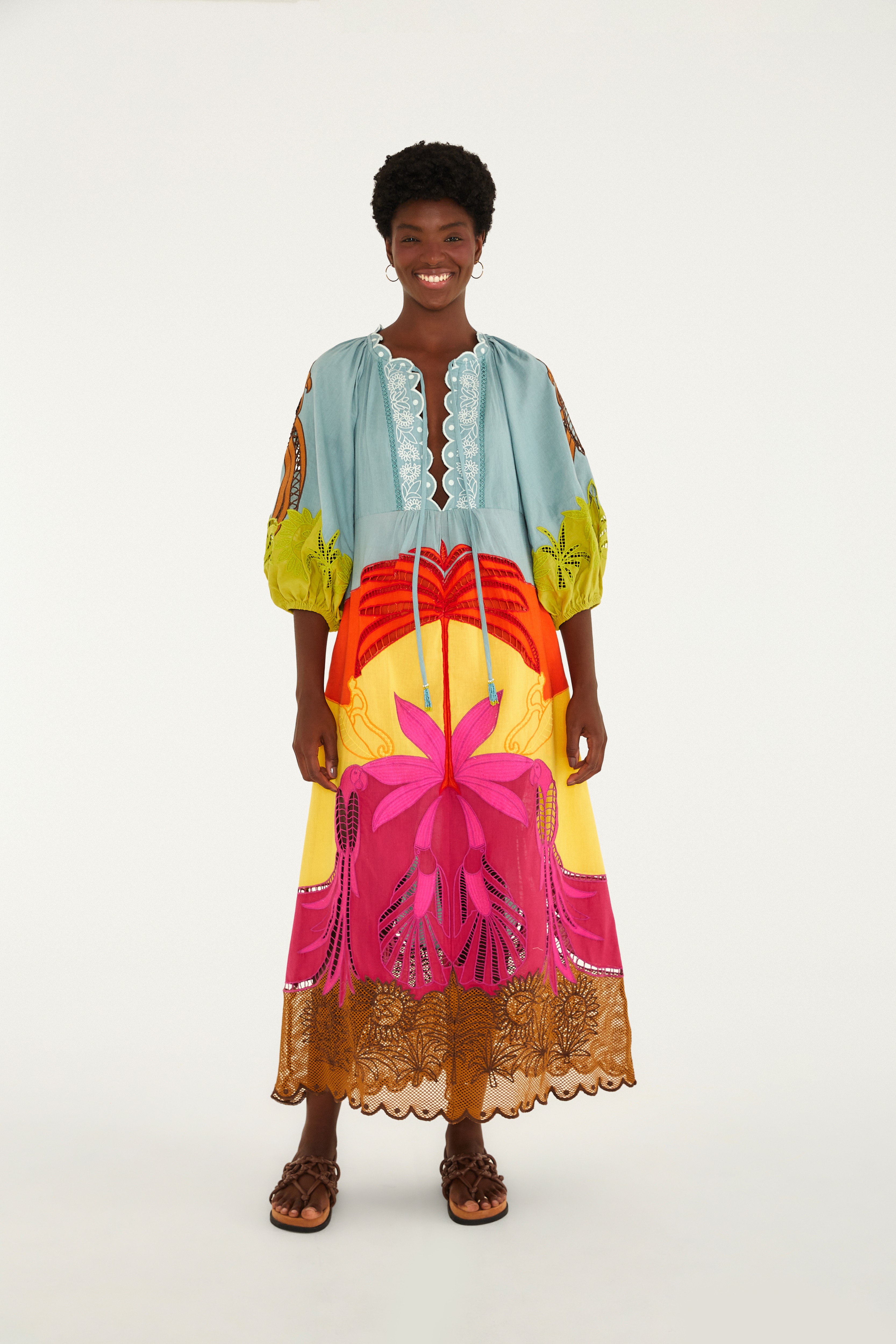 Vestido Richelieu Cobogó Artesanal