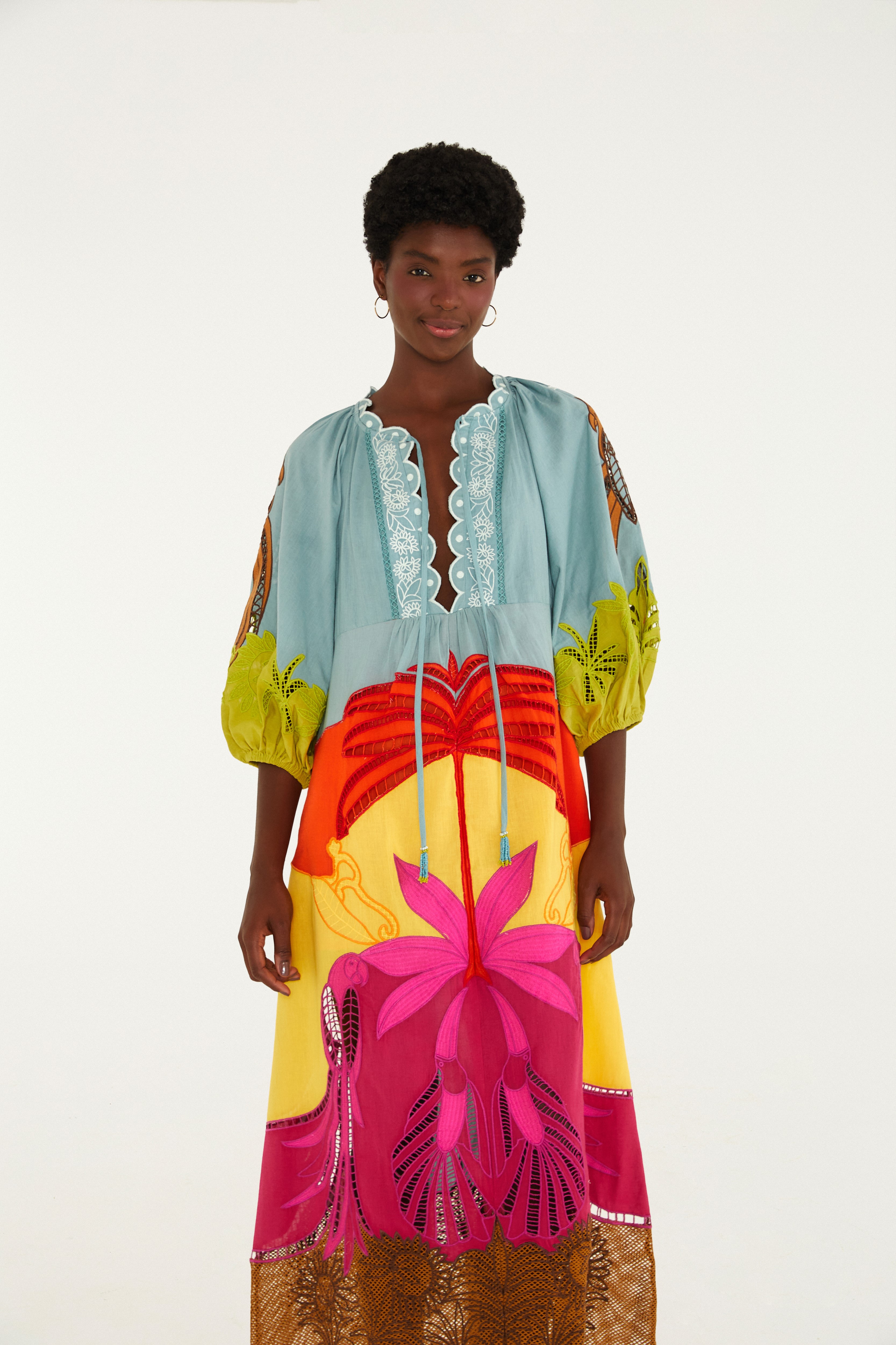 Vestido Richelieu Cobogó Artesanal