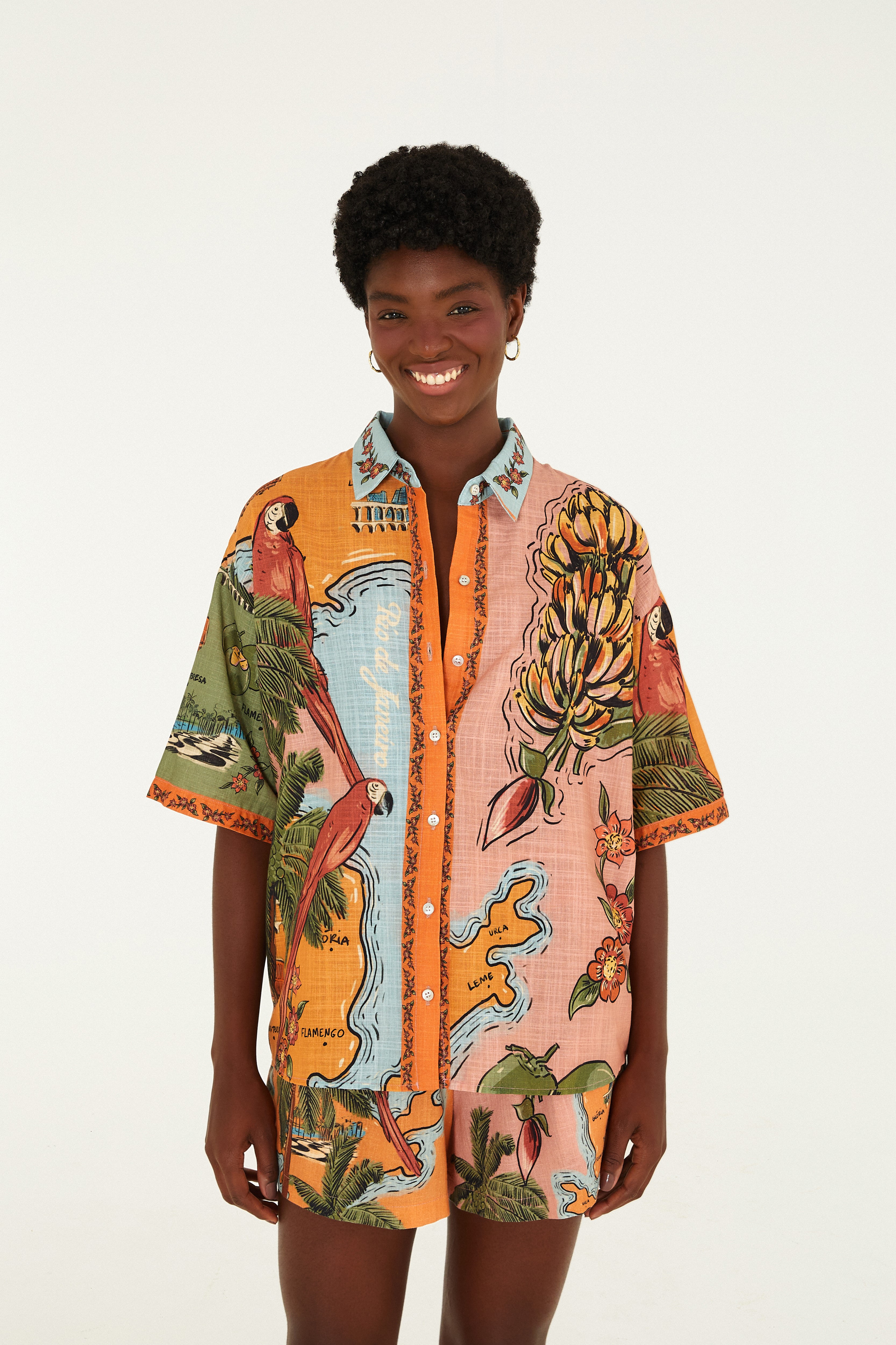 Short Estampado Rota Da Praia