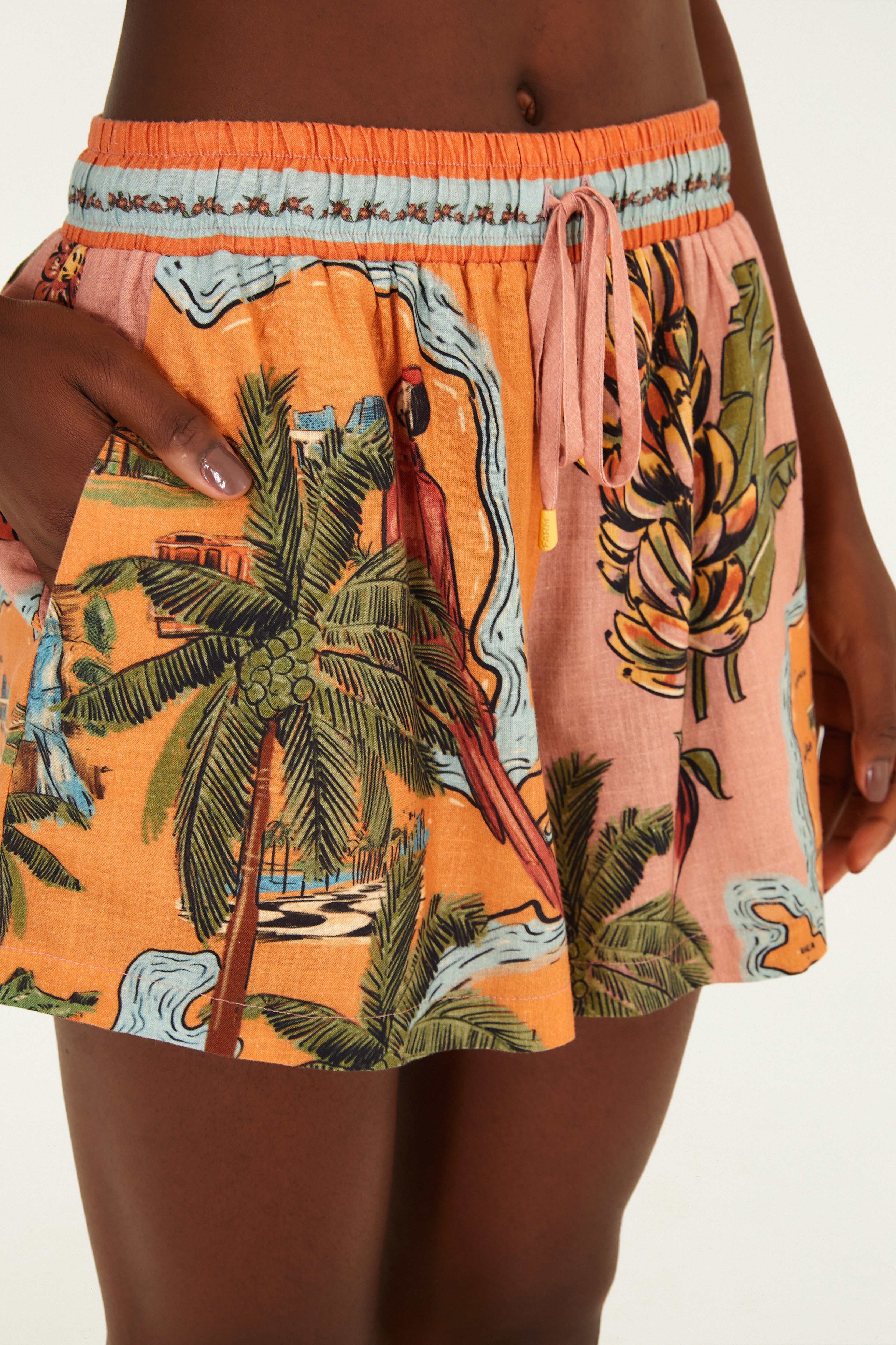 Short Estampado Rota Da Praia