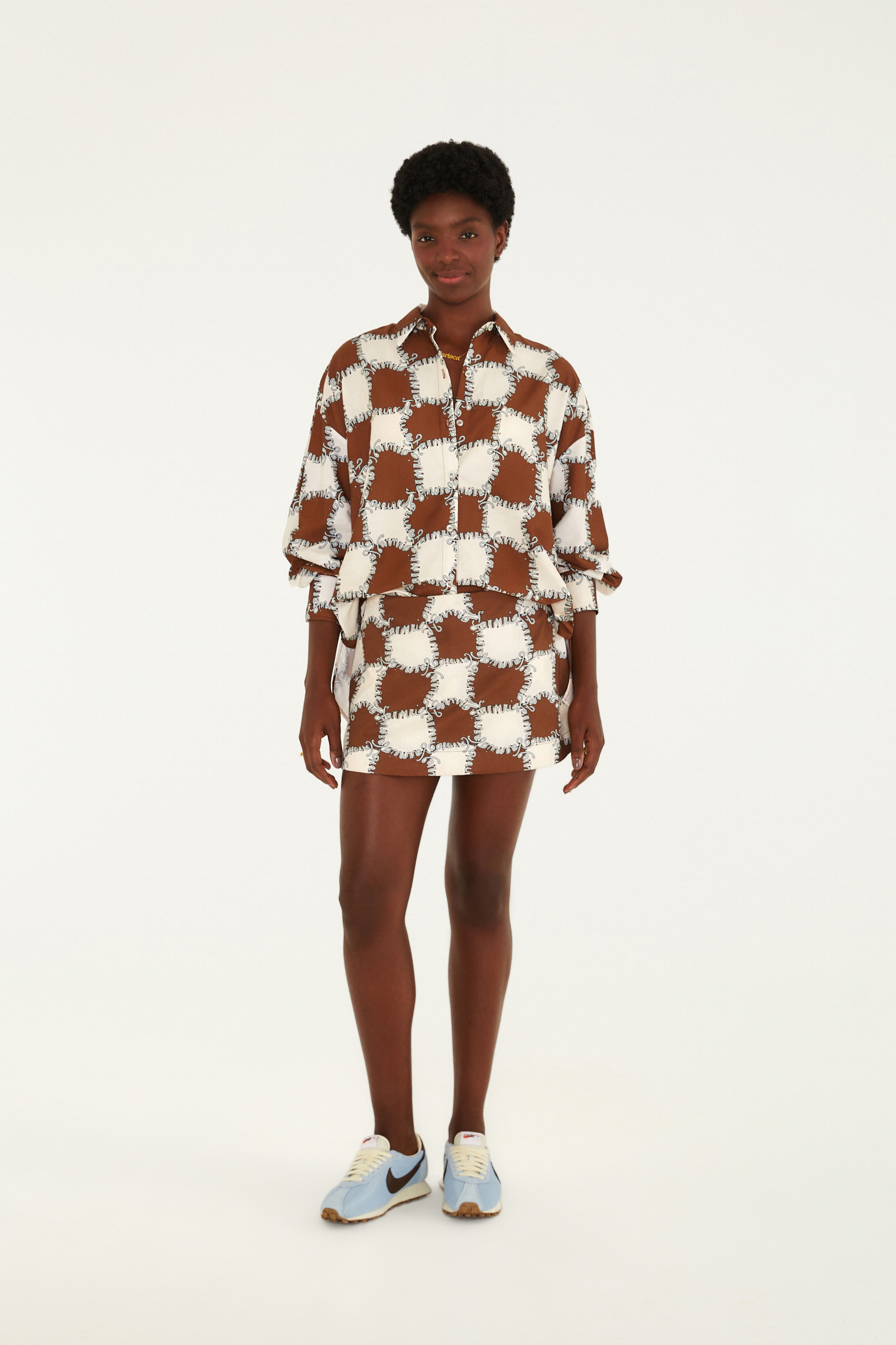 Short Saia Estampado Ritmo Carioca