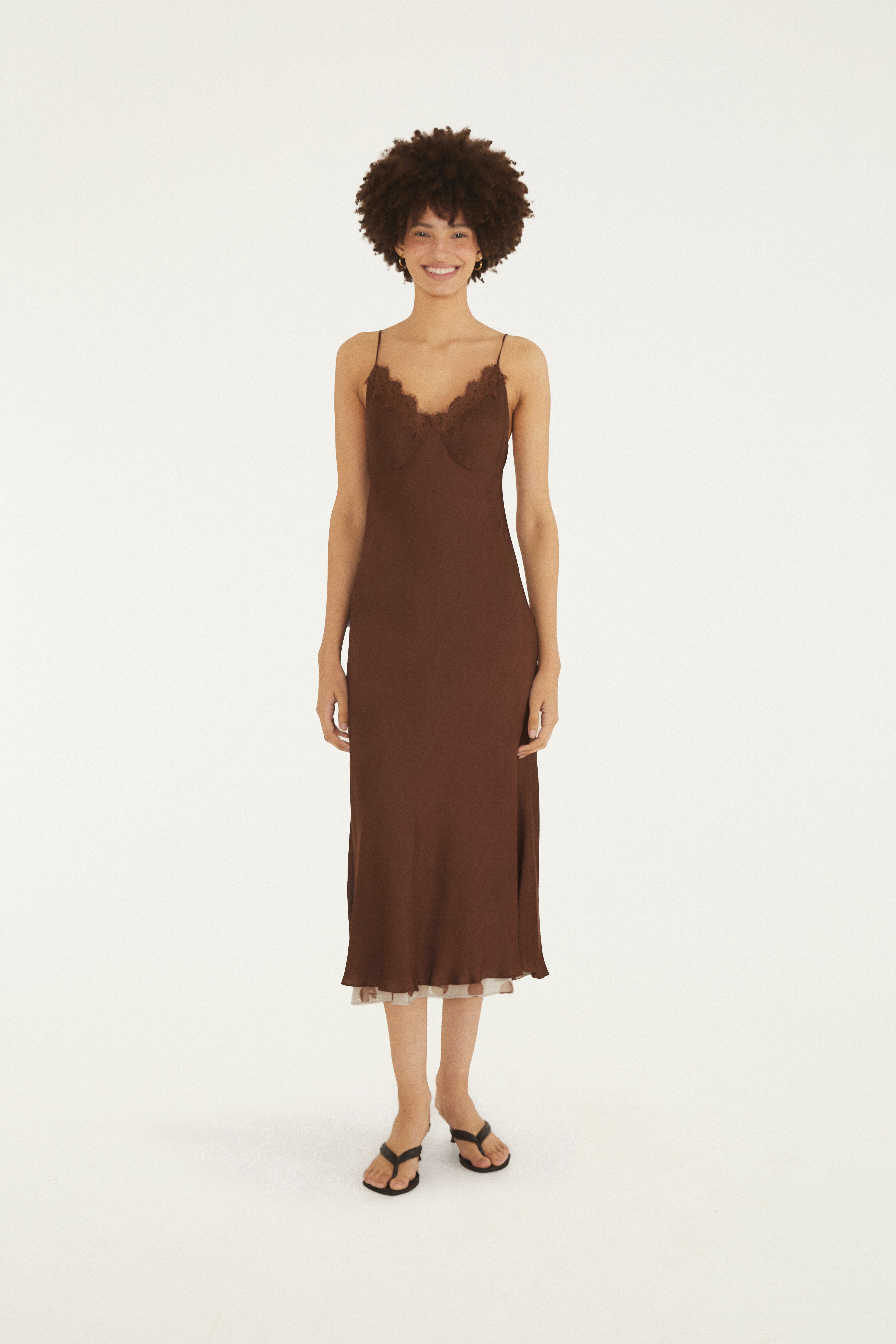Vestido Double Renda Poá