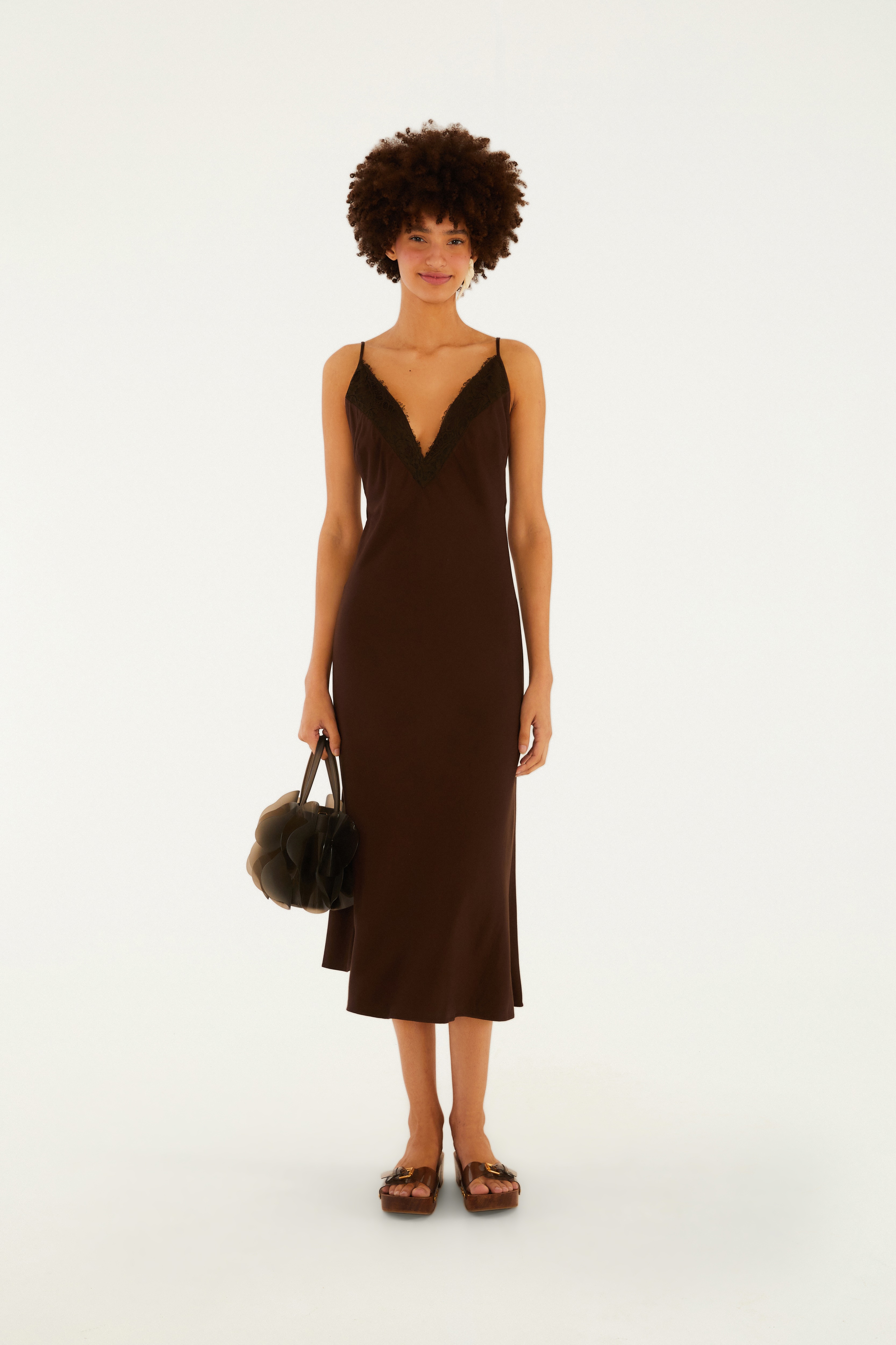 Vestido Renda Midi