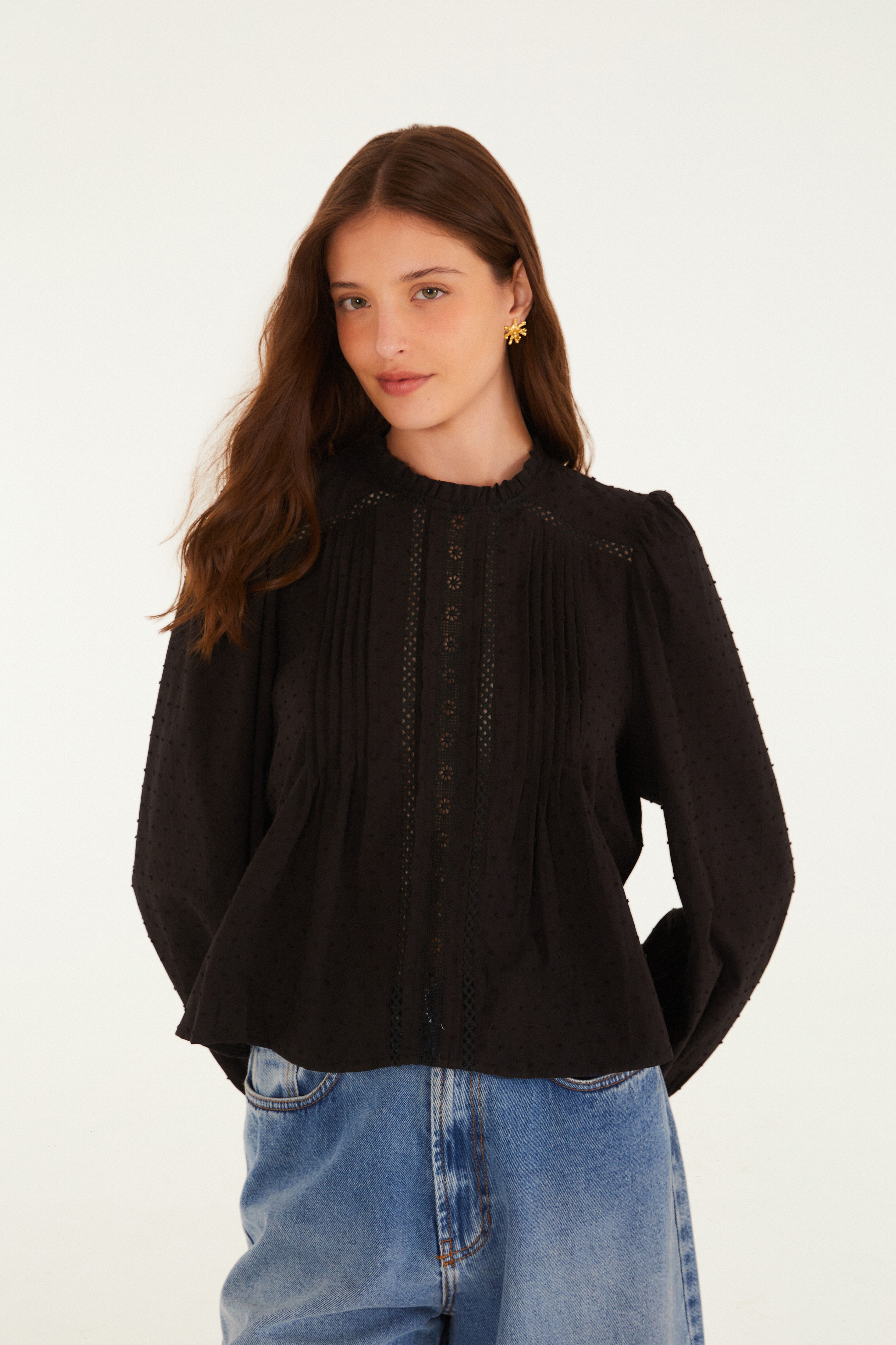Blusa Artesanal Textura Rendinhas