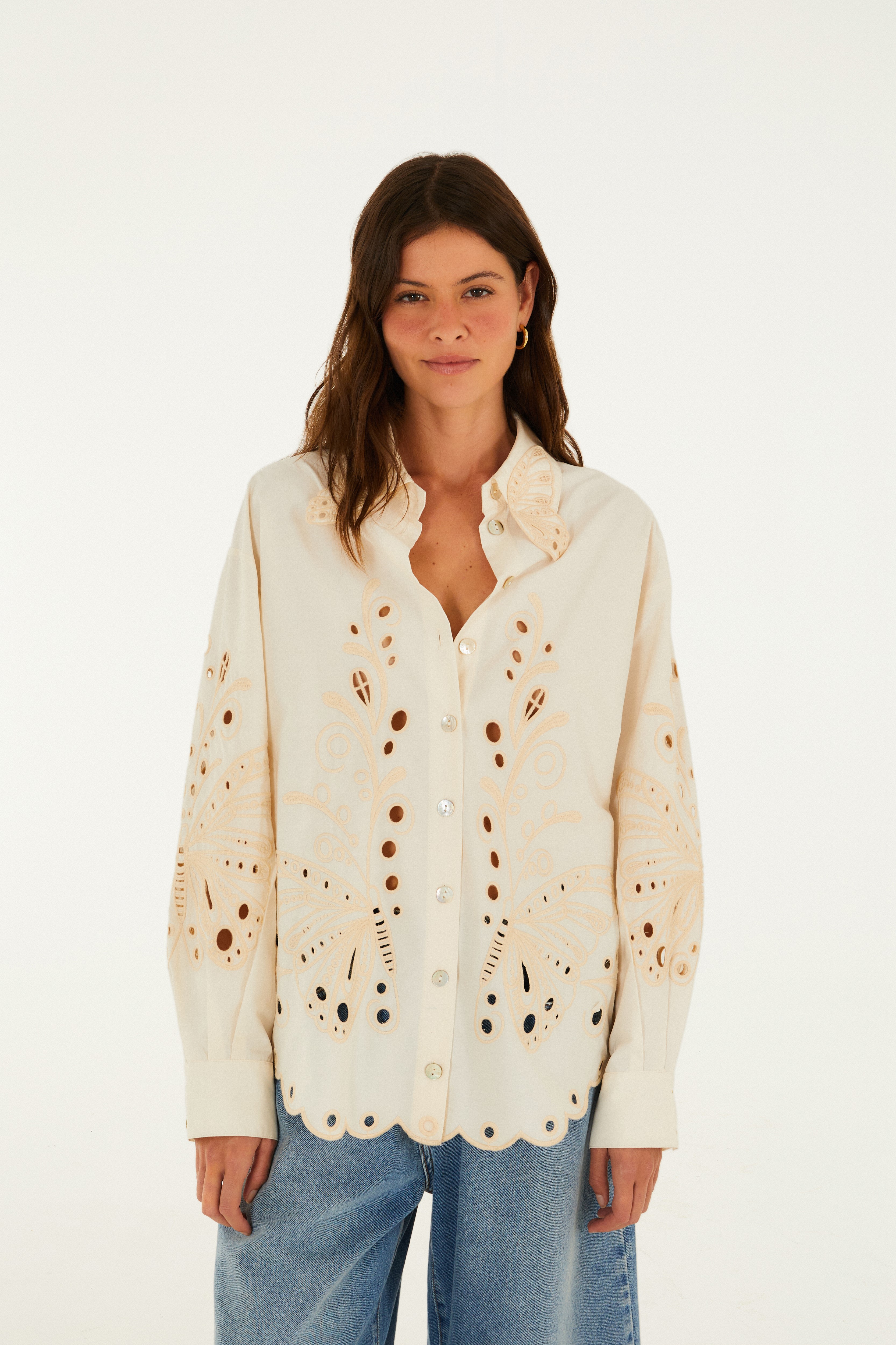 Camisa Richelieu Borboleta