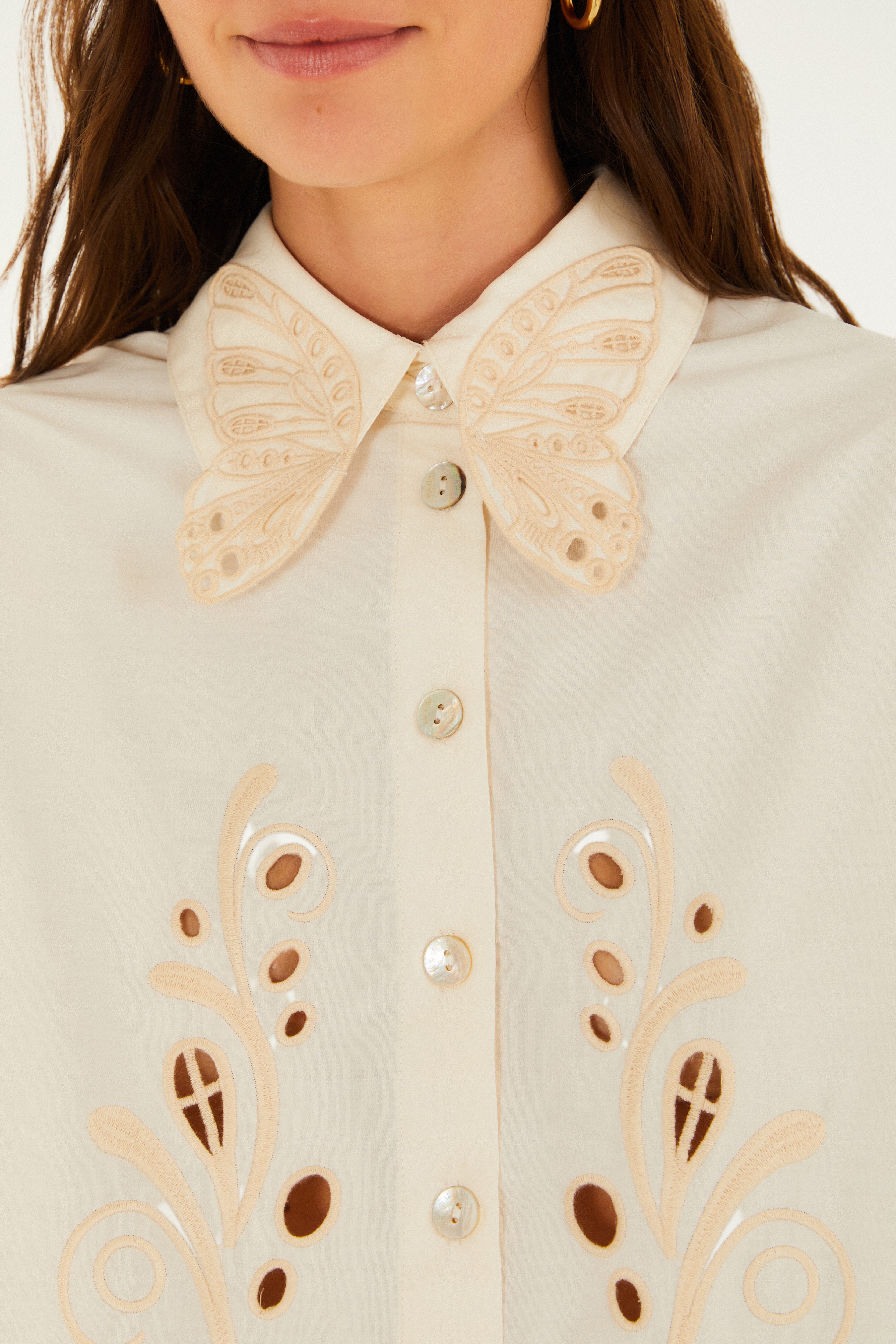 Camisa Richelieu Borboleta