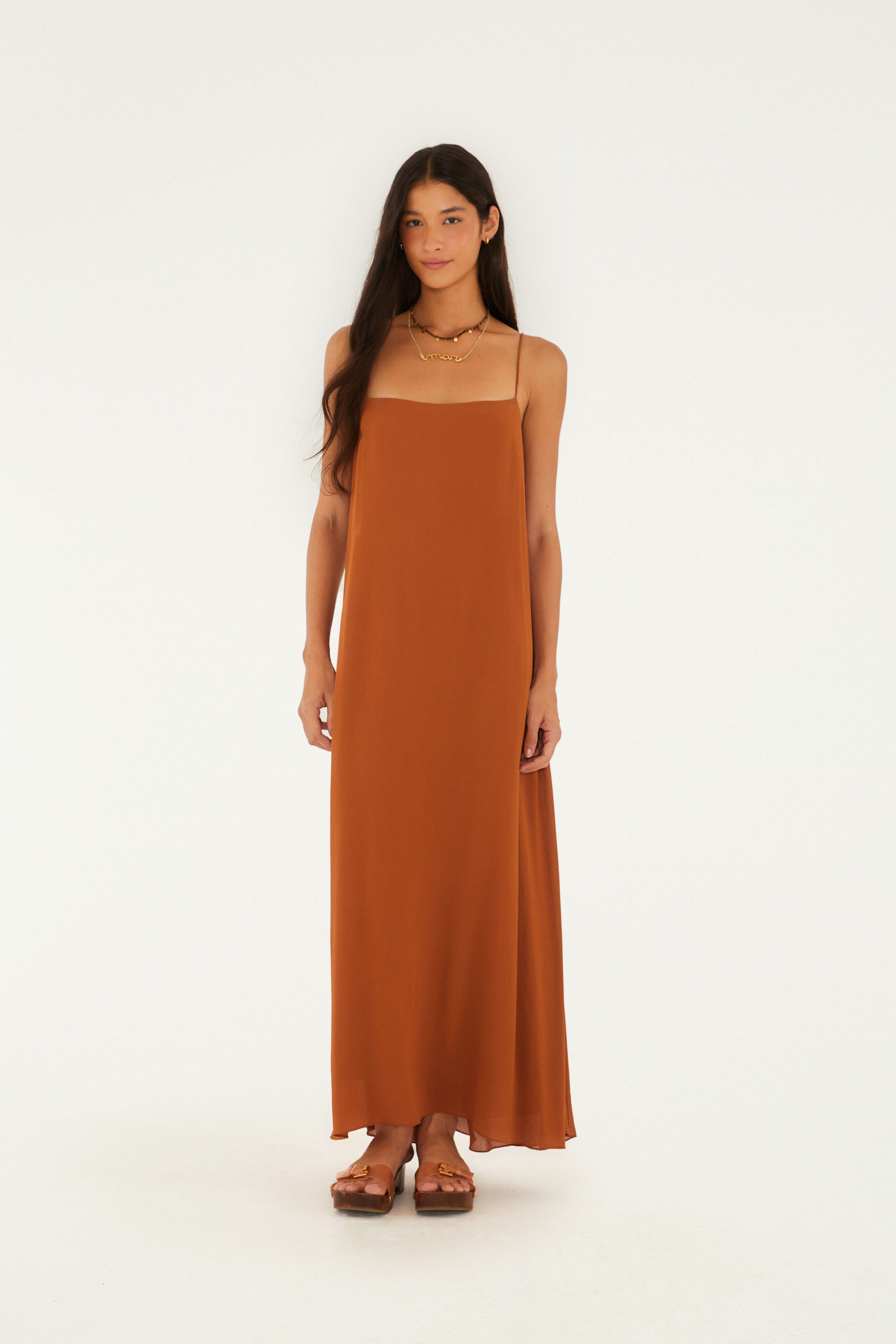 Vestido Longo Liso