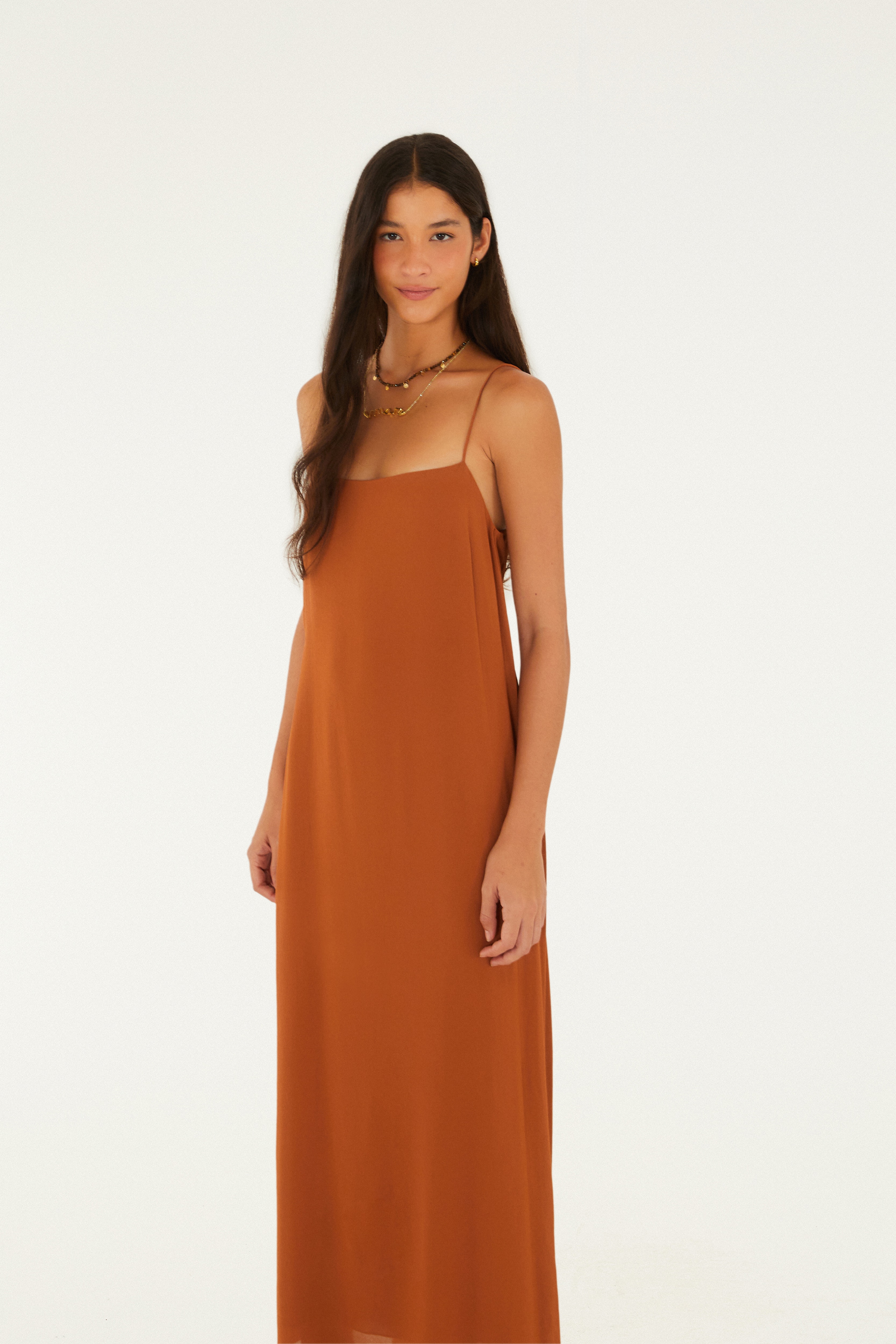 Vestido Longo Liso