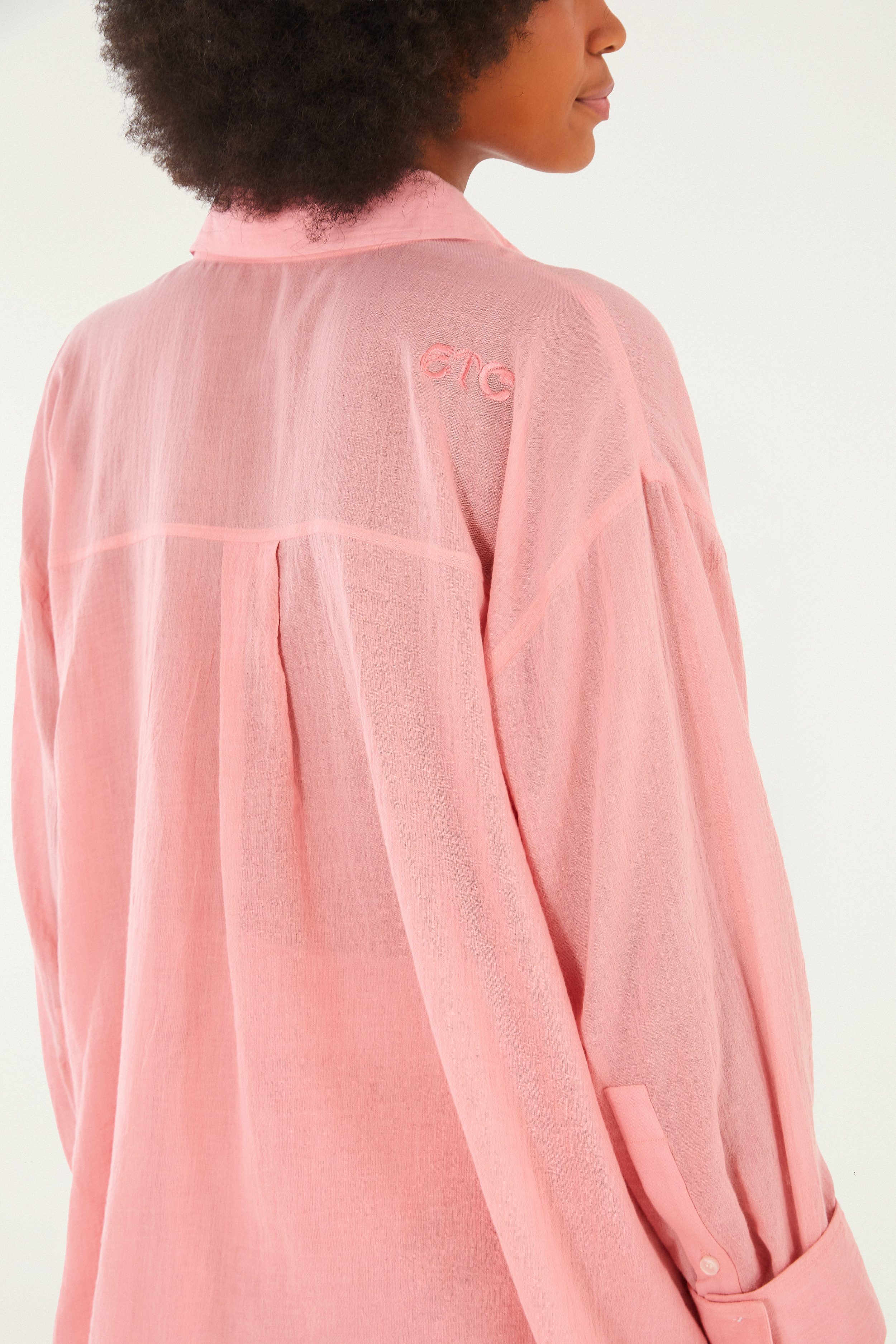 Camisa Manga Longa Rosa