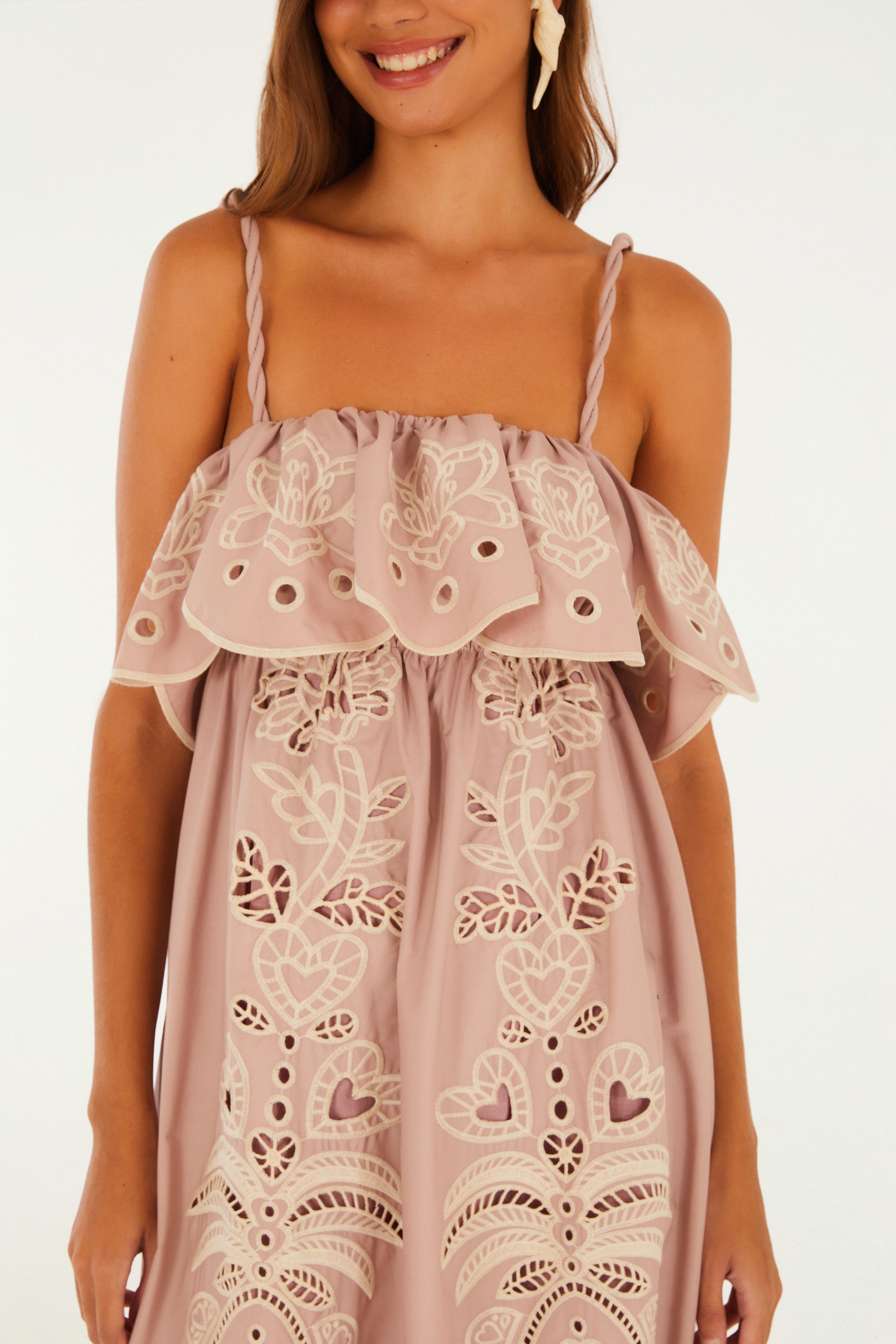 Vestido Cropped Richelieu